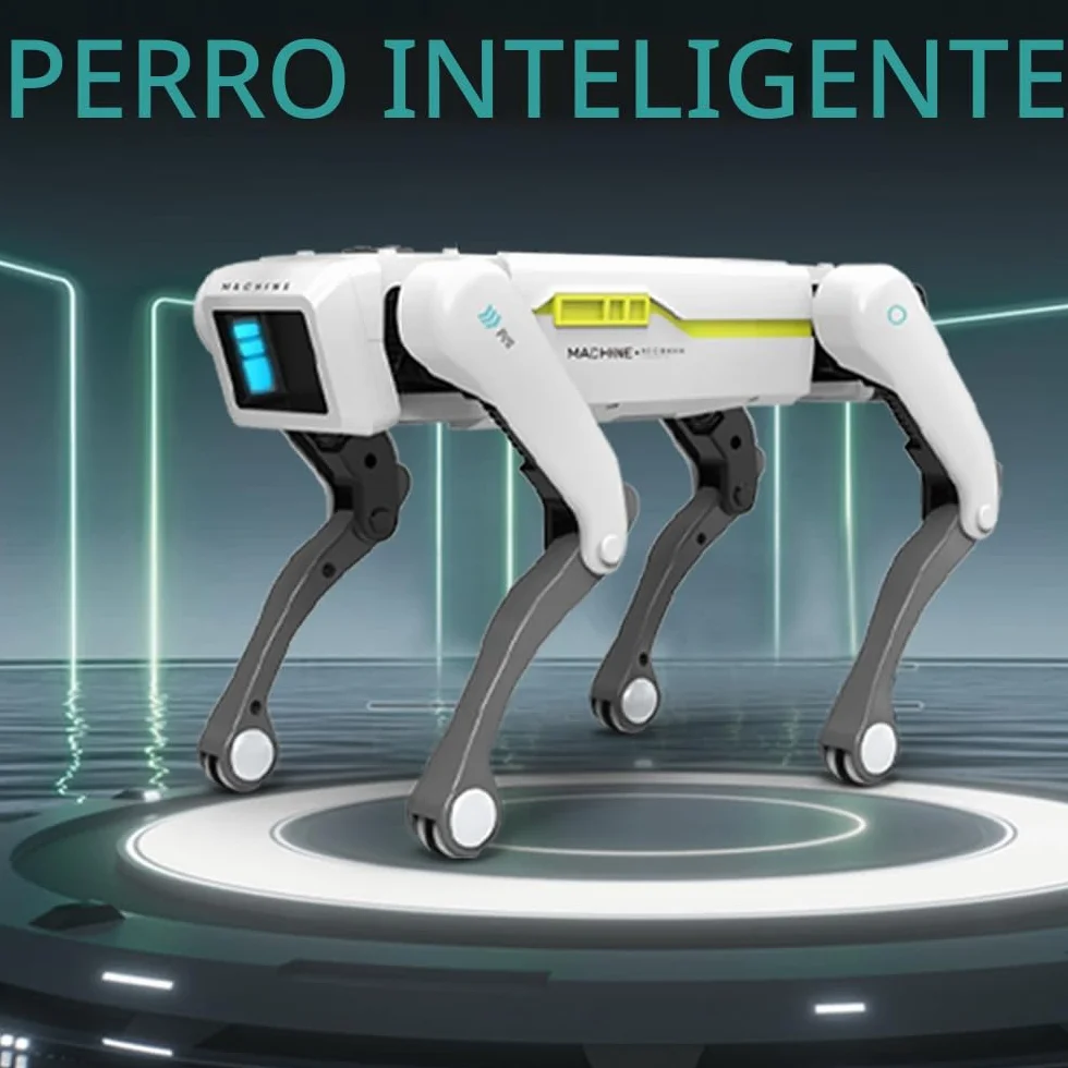 Robot perro juguete teledirigido para niños de 3 a 12 años, perro robot inteligente admite control de aplicación, puede programar, bailar, música e interactuar