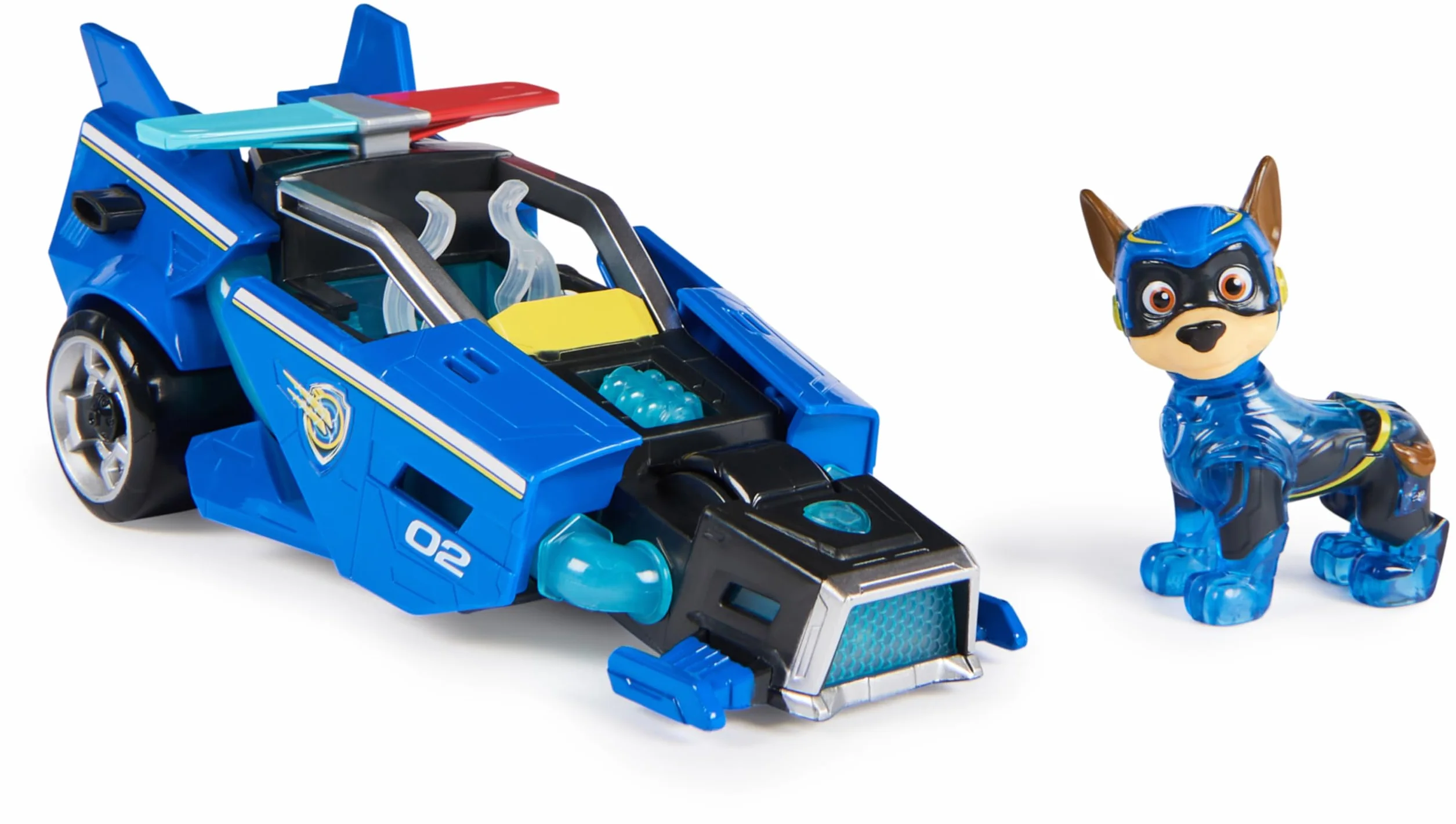 Paw Patrol Patrulla Canina Figura Chase Coche Juguete Luces Sonidos Superpelícula 3 Años+
