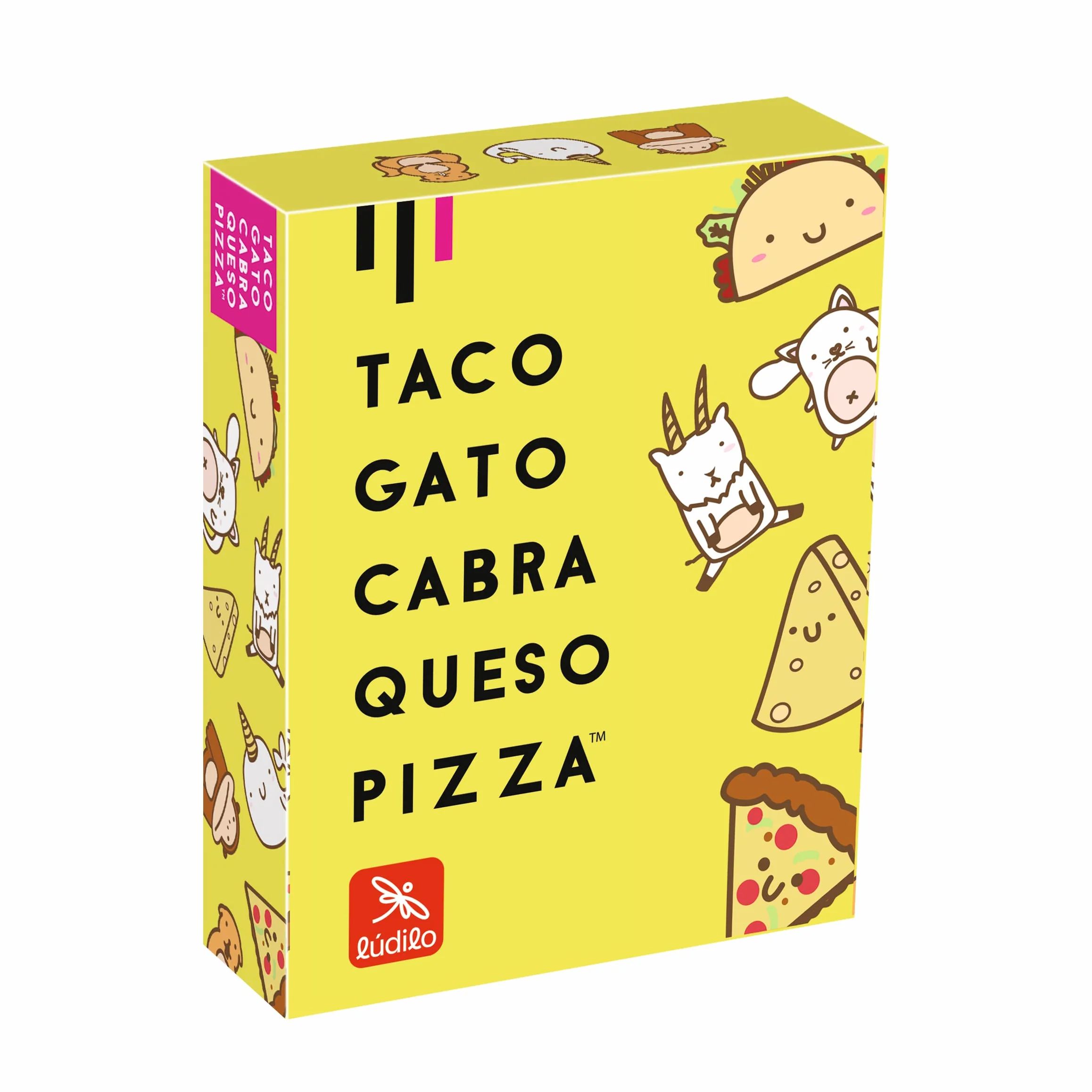 Ludilo Taco Gato Cabra Queso Pizza Juego de Cartas para Niños 8+ Años 3-8 Jugadores 60 Cartas