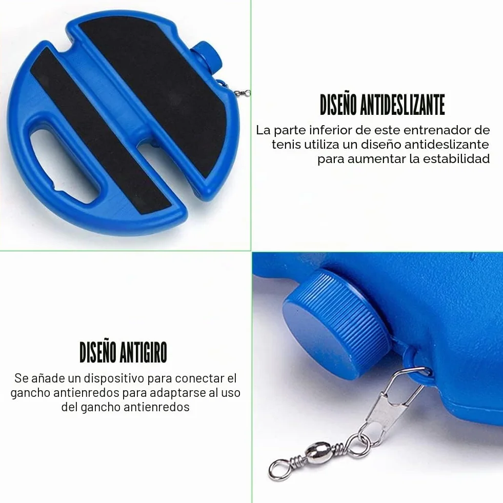 Juego de entrenamiento de tenis con 2 pelotas