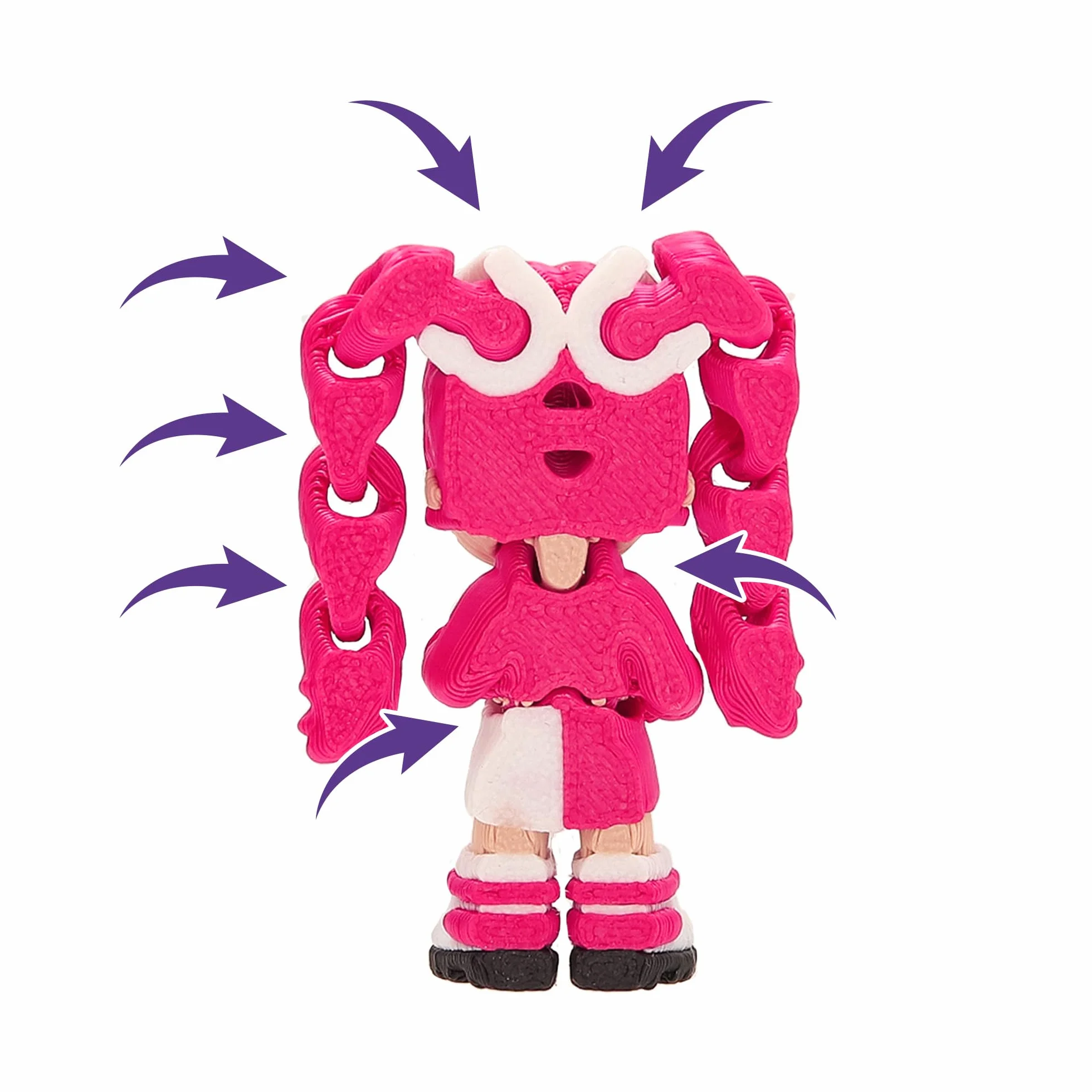 K-POP IDOL PALZ 3D Pack de 3 Yura, Nari, Yuni Figuras Coleccionables Altamente Articuladas con Cabello Intercambiable Juguete para Niños a Partir de 3 Años