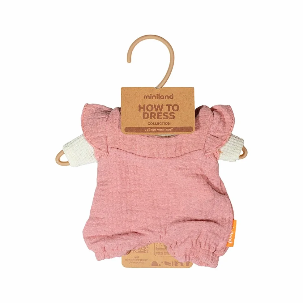 Miniland - Ropa para Muñeca de 21 cm, Accesorio de Ropa para Muñecos, Peto Y Camiseta De Invierno para Muñeco De 21 Cm