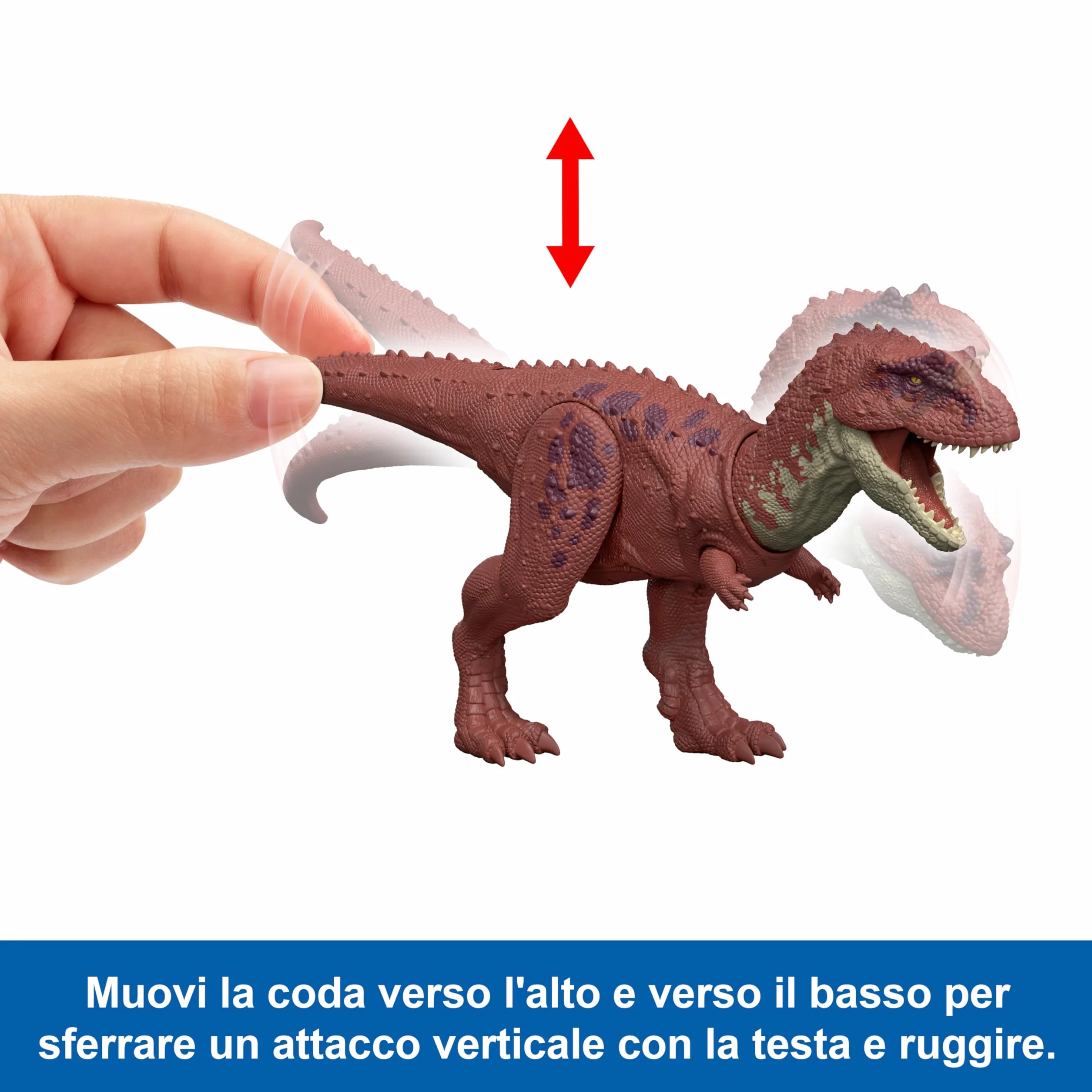 Mattel Jurassic World: El Renacer Aucasaurio Juguete de dinosaurio ataque de mordisco sonido juego digital JGB88