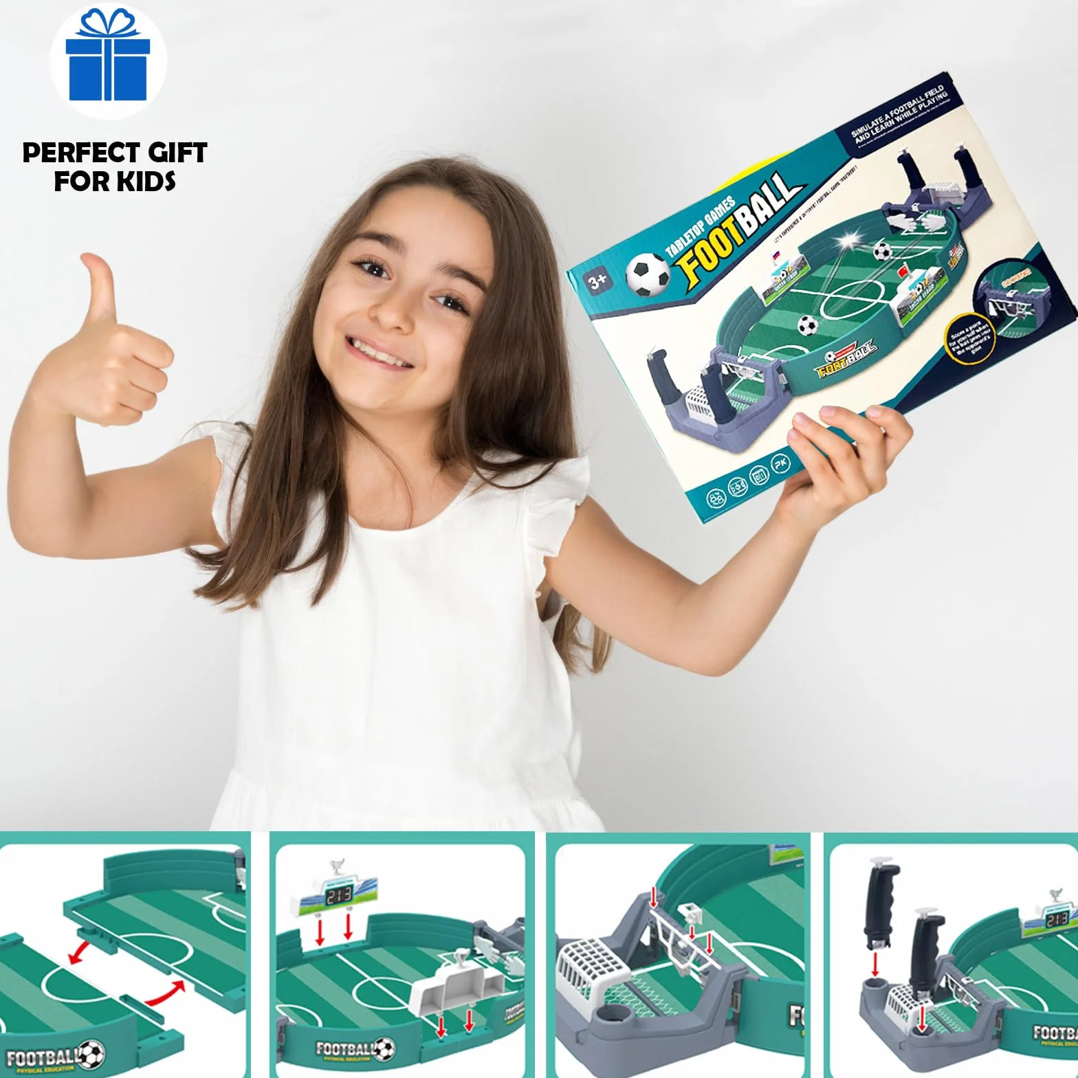 Futbolines para Niños, Juegos de Mesa de Fútbol, Mini Juego de Futbolín de Fiesta, Juegos Familiares, Juegos Interactivos para Padres e Hijos, Regalo para Niños(6*fútbol)