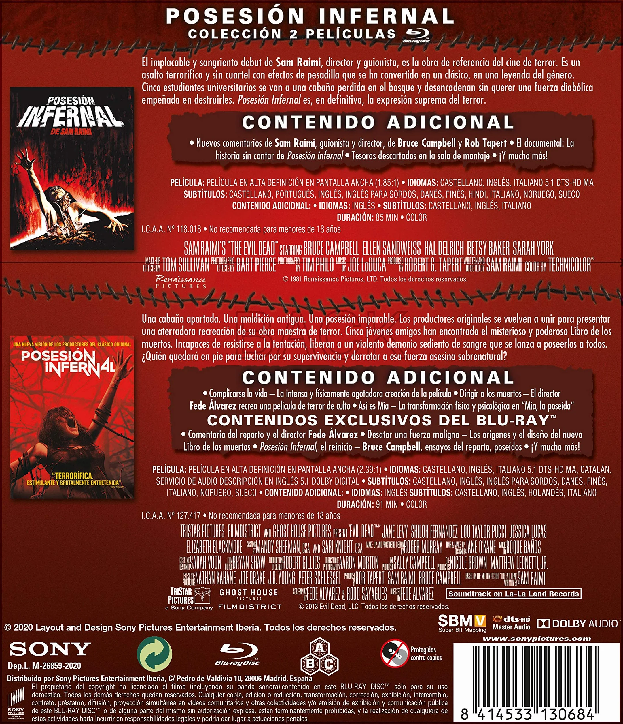 Posesión Infernal 1-2 (BD) [Blu-ray]