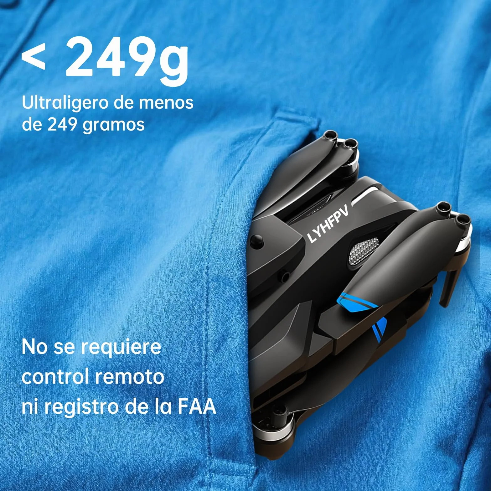 Dron con 4K HD Cámara para Adultos y Principiantes, 40+ min de Vuelo (2 Baterías),Mini Quadcopter RC Plegable WIFI con Motor Sin Escobillas, Doble Cámara, Selfies con Gestos