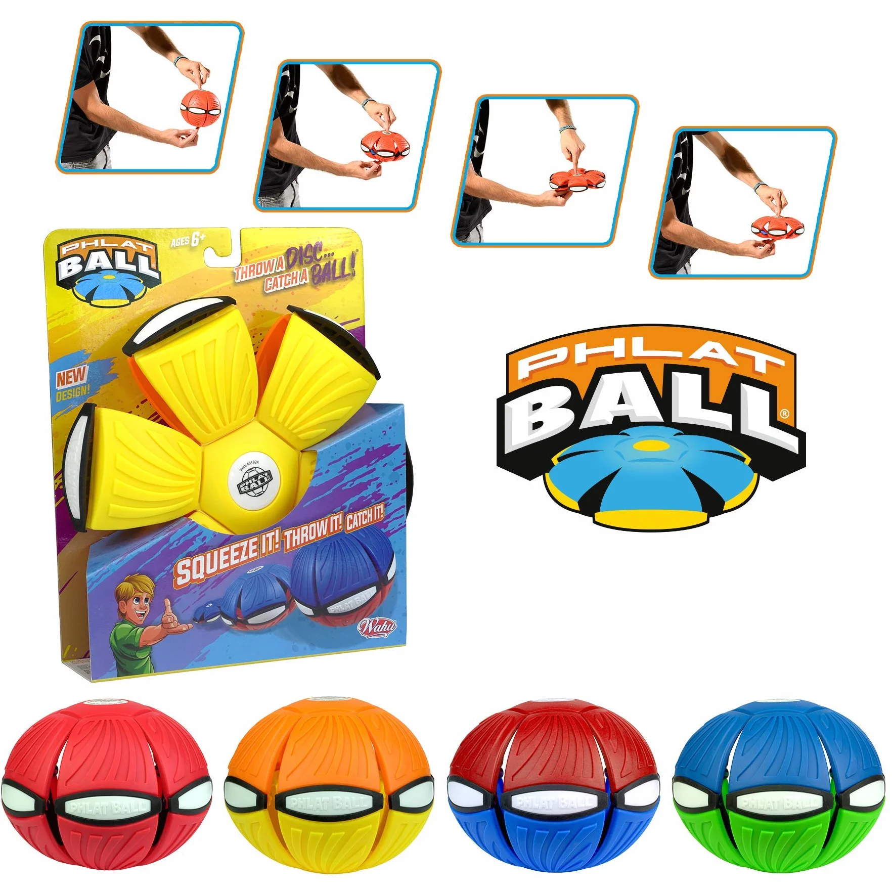 Goliath Phlat Ball Lánzalo Y Se Convierte En Pelota, colores surtido