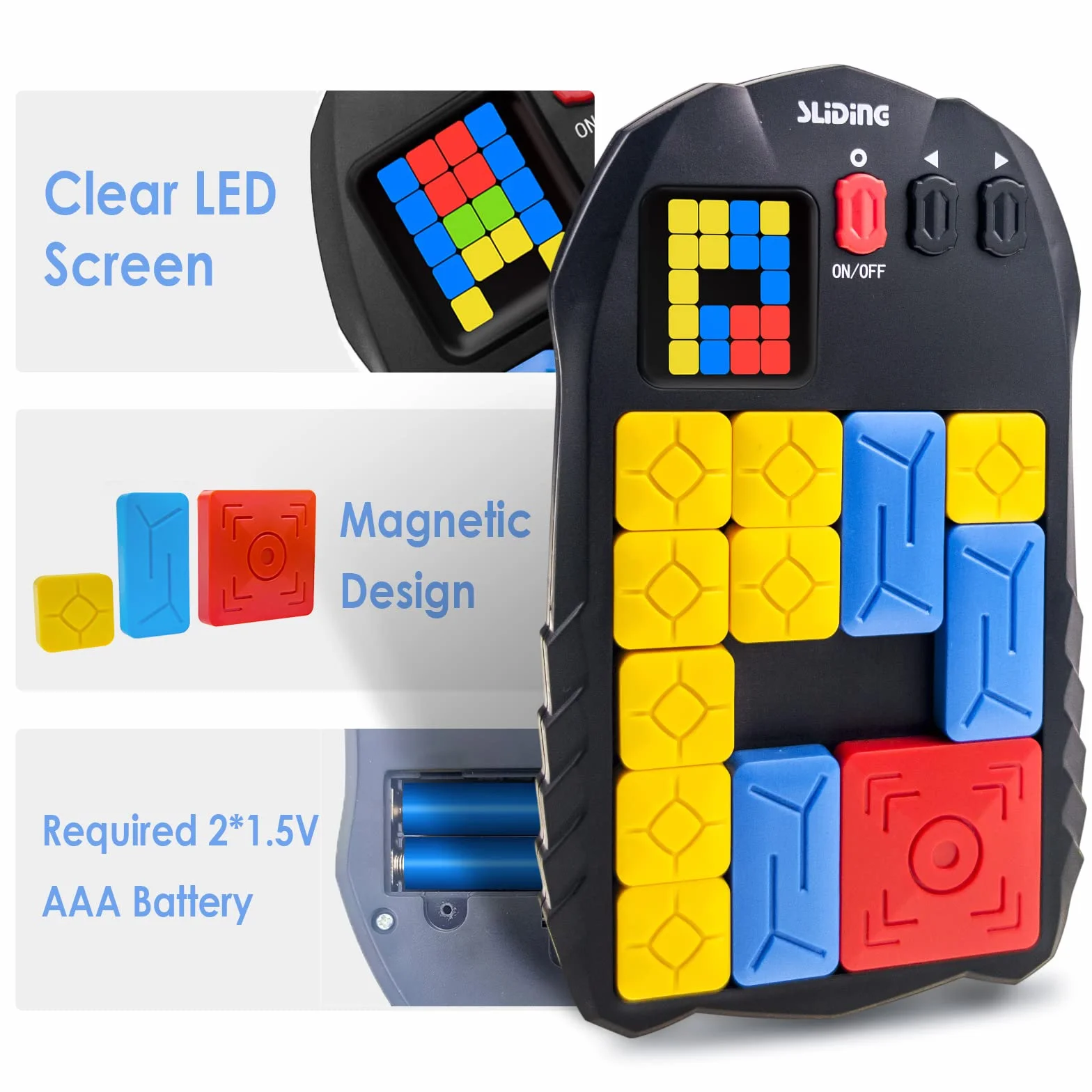 Super Slide Juegos de memoria con más de 500 niveles, juego electrónico portátil, desafiantes rompecabezas, juguetes educativos y de aprendizaje para niños y adultos