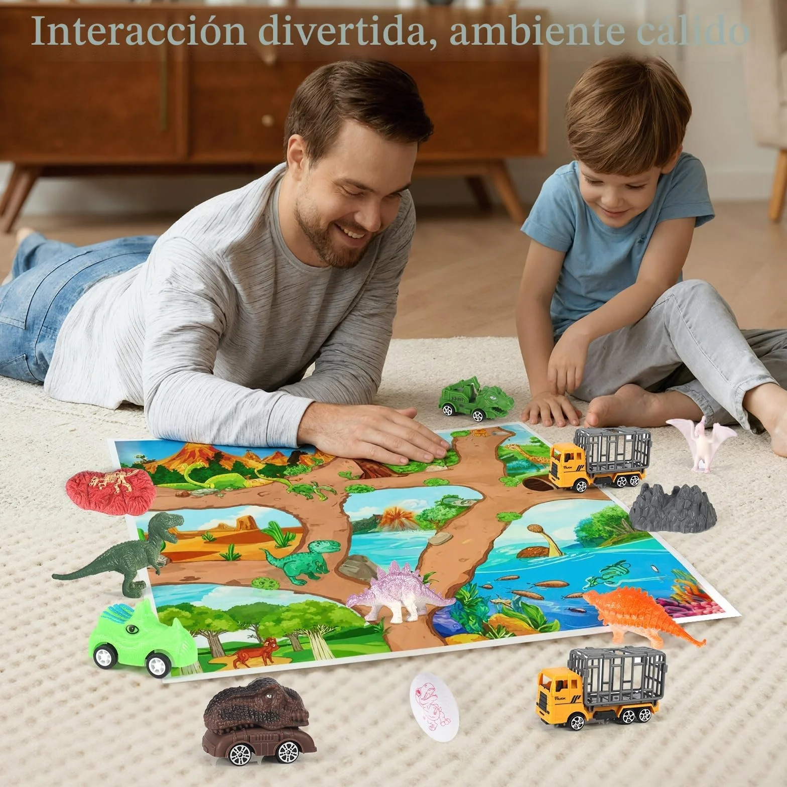 Calendario de adviento 2025 para niños, calendario de cuenta atrás de dinosaurios, calendario de adviento de Navidad para niños, furgoneta de dinosaurios, coche de dinosaurios, mini dinosaurio, para