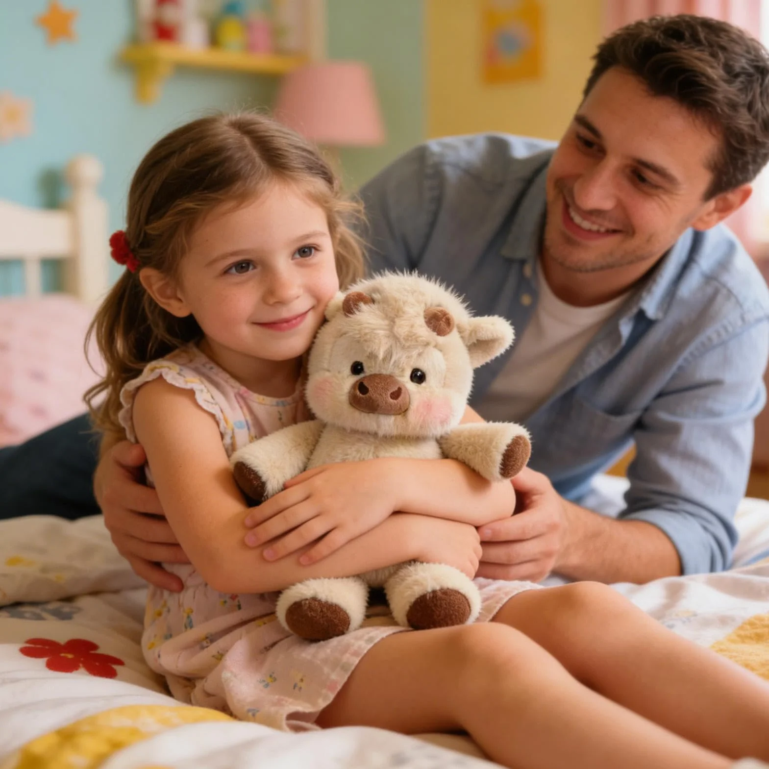 Genérico Peluche De Vacas Highland - 45cm Adorable Vaquita Peluche Que Corre para Aliviar El Estrés, Suave De Becerro Corriendo para Niños Niñas, Peluches Vacas Almohadas De Peluches De Jabalís