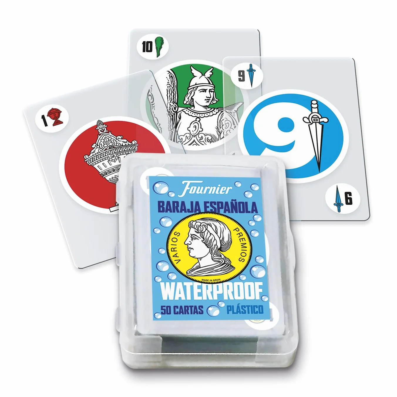 Fournier-Baraja Española de Cartas Waterproof de Plástico para piscina y playa