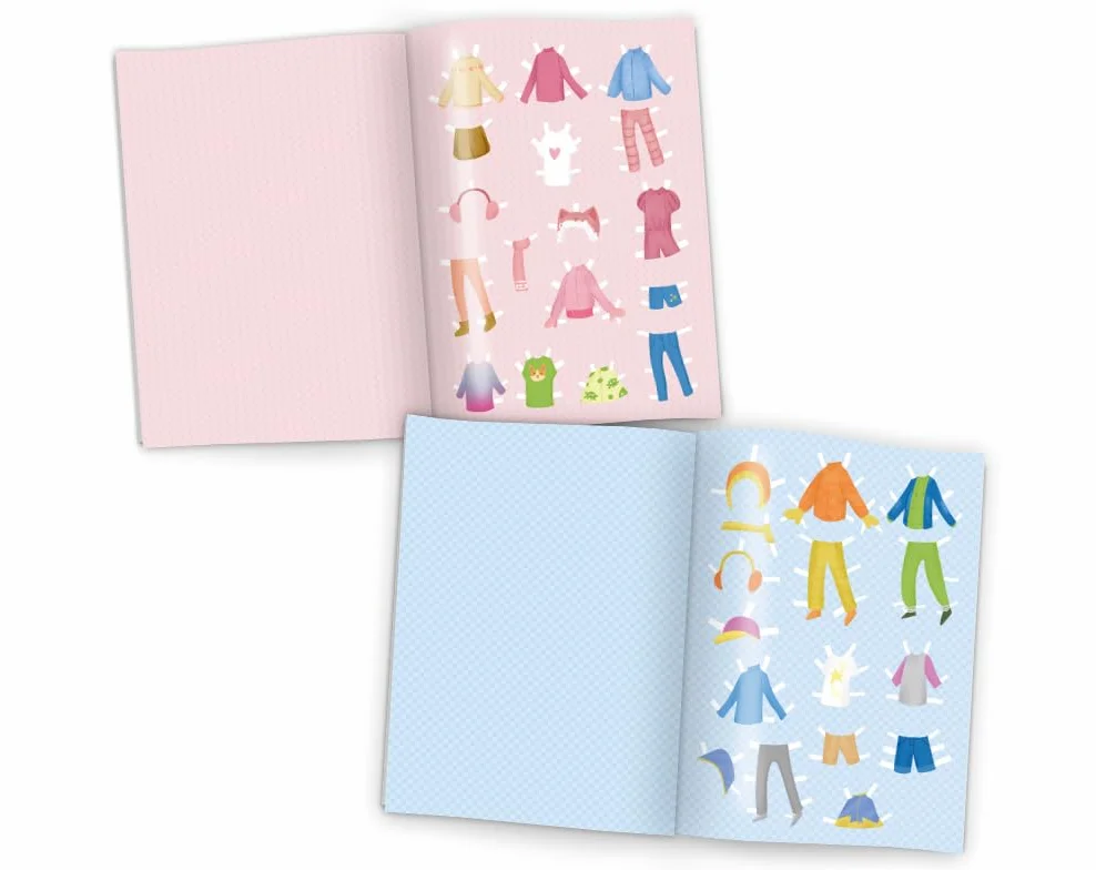 Muñecas de papel para vestir, libro de juegos de muñecas de papel (6 muñecas/una familia de mamá, papá, hija, hijo, abuela y abuelo) con ropa para vestir