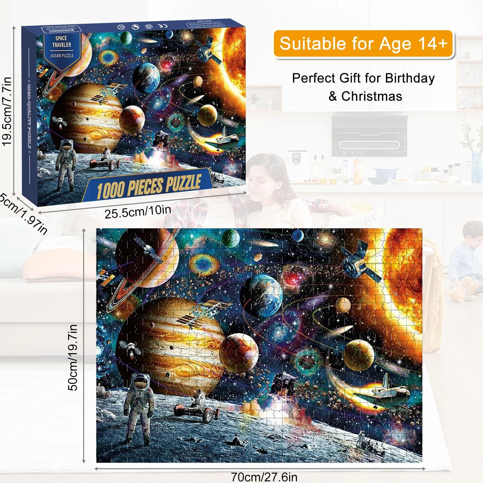 Puzzle de 1000 Piezas para Adultos, Viajero Espacial, Juego de Habilidad para Toda la Familia, para Adultos y Niños a Partir de 14 Años