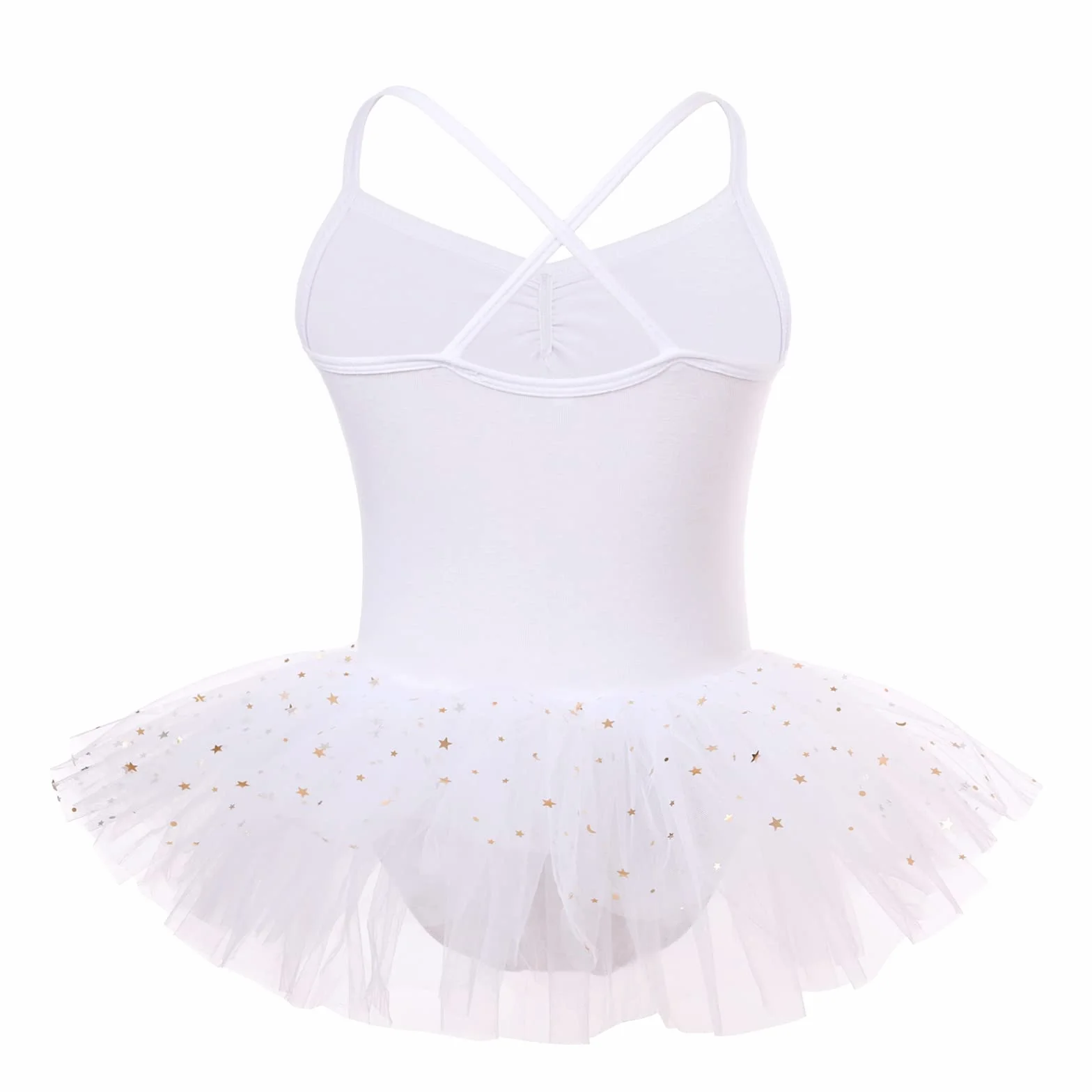 Bezioner Maillot de Danza Tutú Vestido de Ballet sin Mangas Algodón Body Clásico para Niñas