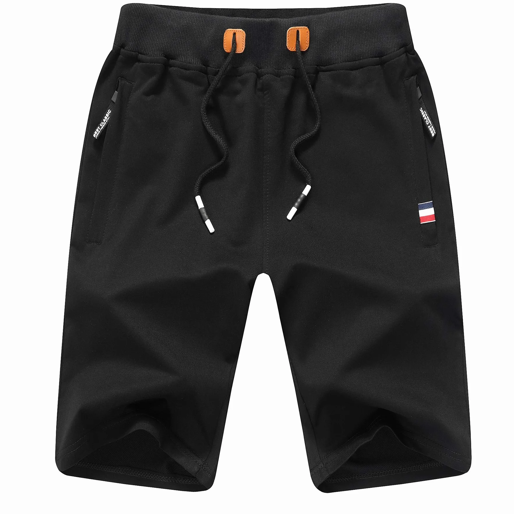 ZOXOZ Pantalones Cortos Hombre Deporte Running Shorts Algodon Cremallera Bolsillos