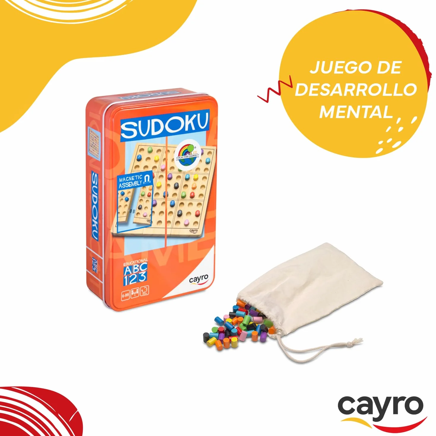 Cayro Sudoku Metal Box Juego de Lógica 9x9 Números 1-9 1 Jugador