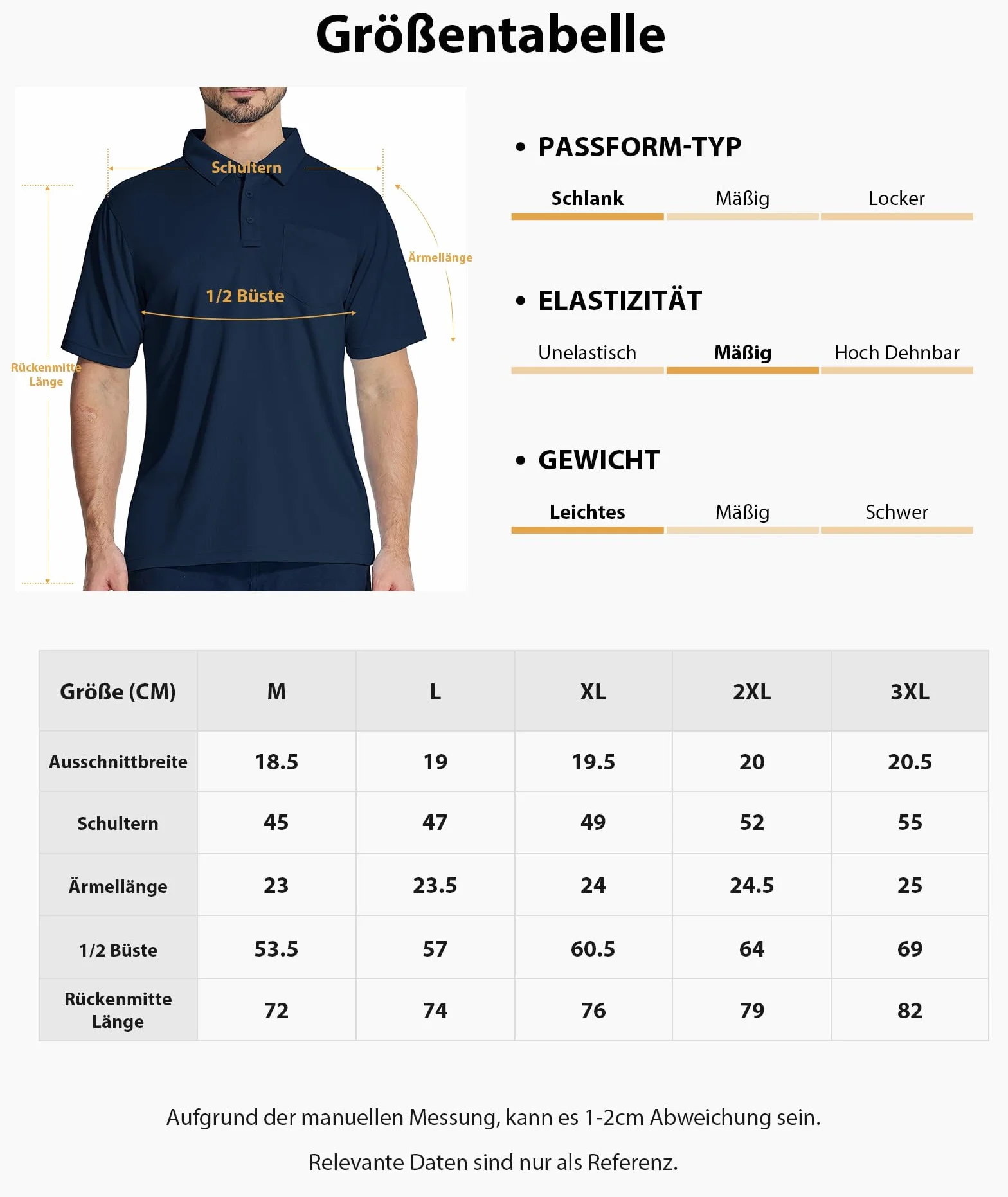 SwissWell Polo Hombre Manga Corta Transpirable Golf Camisa