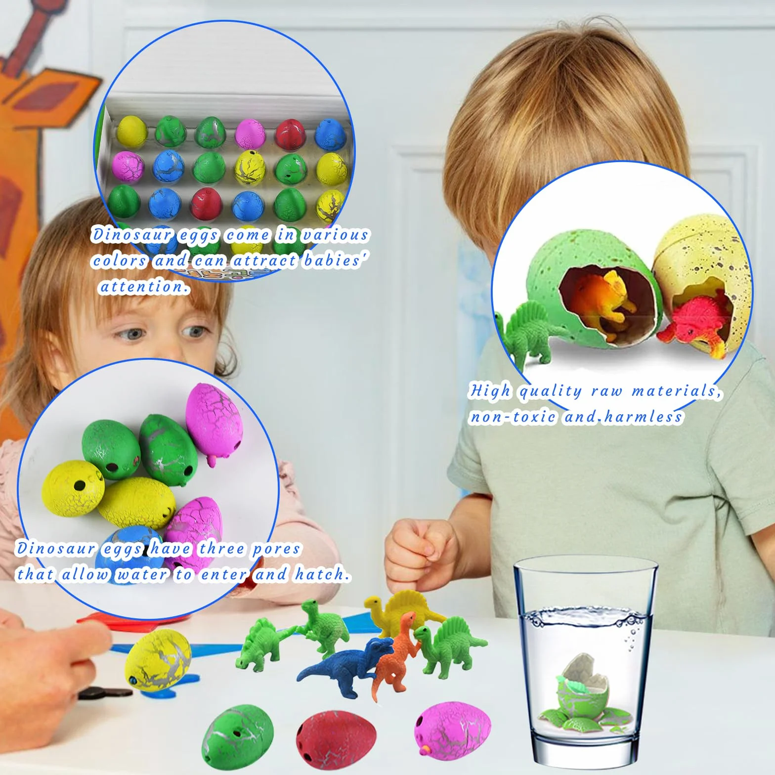 Huevos Dinosaurios Pequeños,Huevos Dinosaurio Agua,24 Huevo Dinosaurios Juguete,Estar Agrietado Huevo Dinosaurio Agua