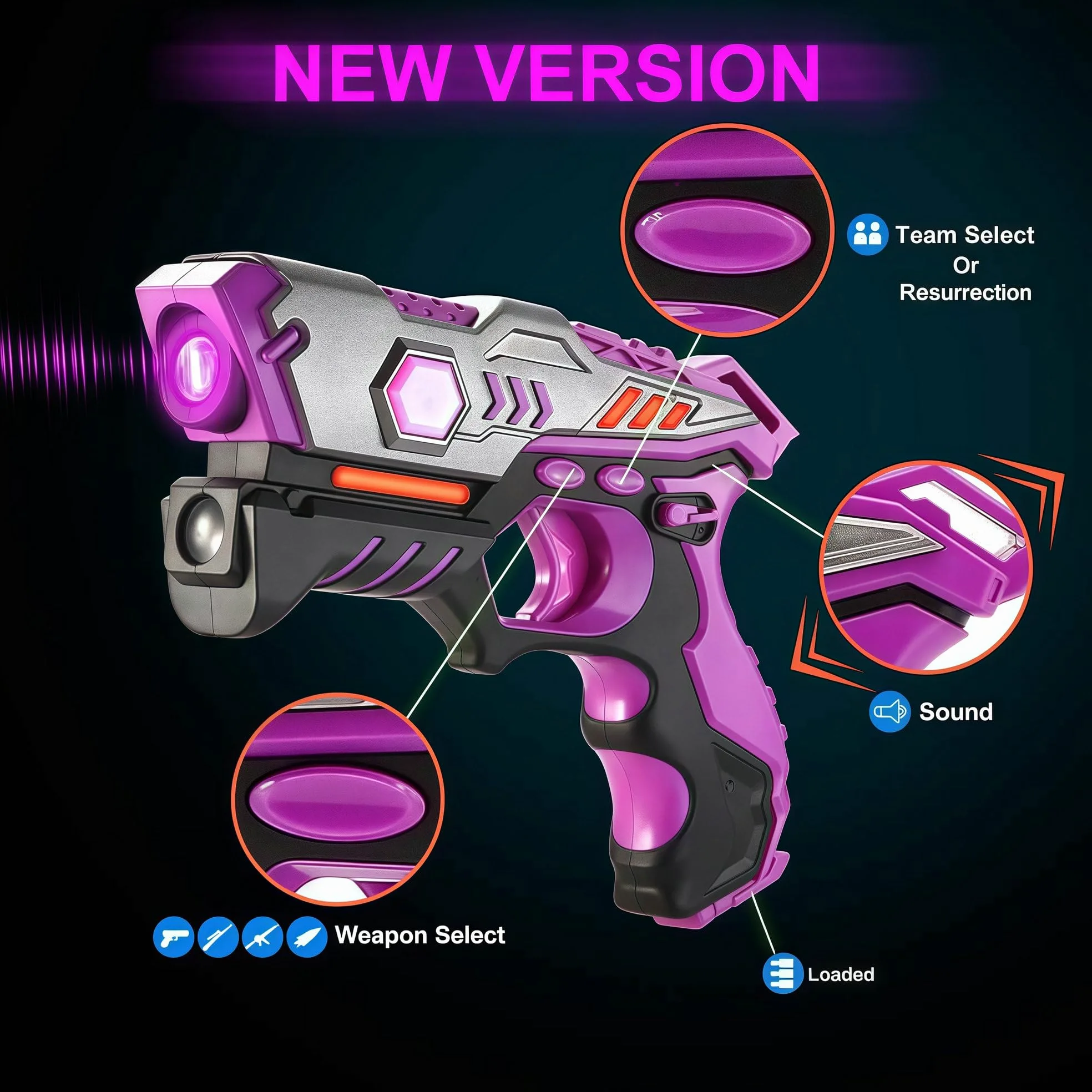 TINOTEEN Pistolas de Juguetes y Chaleco, Armas de Juego de 2 Jugadores para 6 7 8 9 10+ Niños(Azul & Verde)