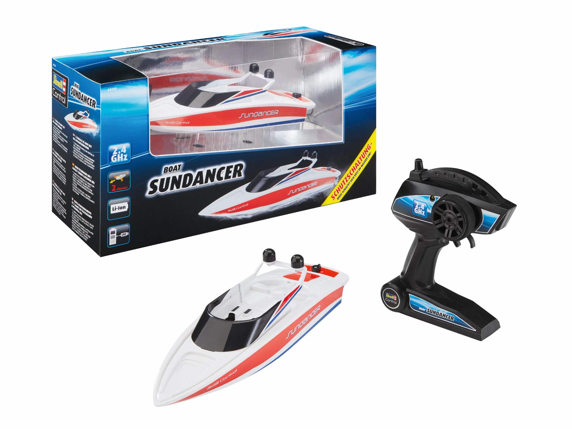 Revell Control 24137 - Bote de Control de Radio, Color Rojo