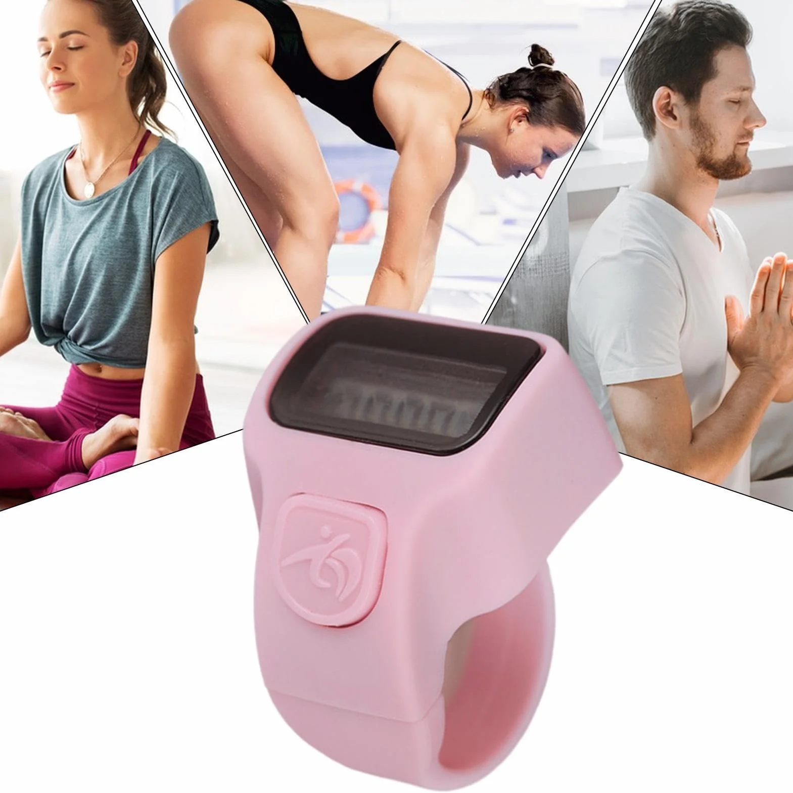 Electronic Finger Counter Portable LCD Handheld Clicker Multifunctional Running Timer Tracker Sports Counting Accessory
