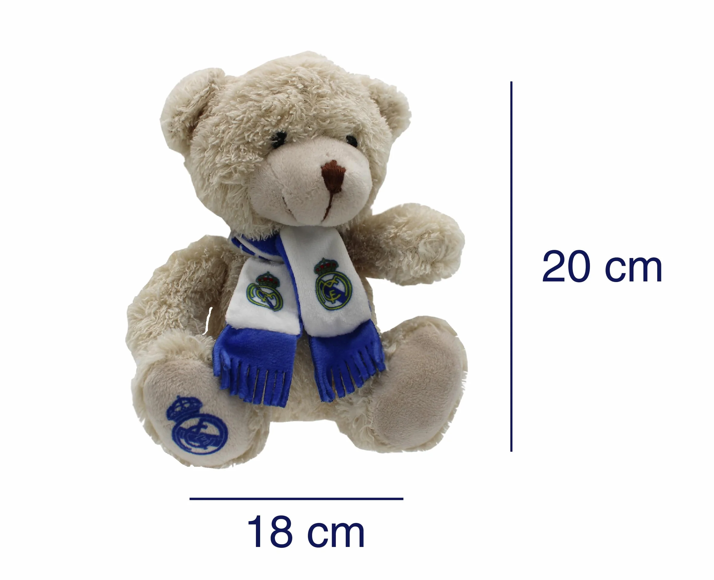 Peluche Osito Real Madrid Oficial 20 cm Marrón CyP Brands