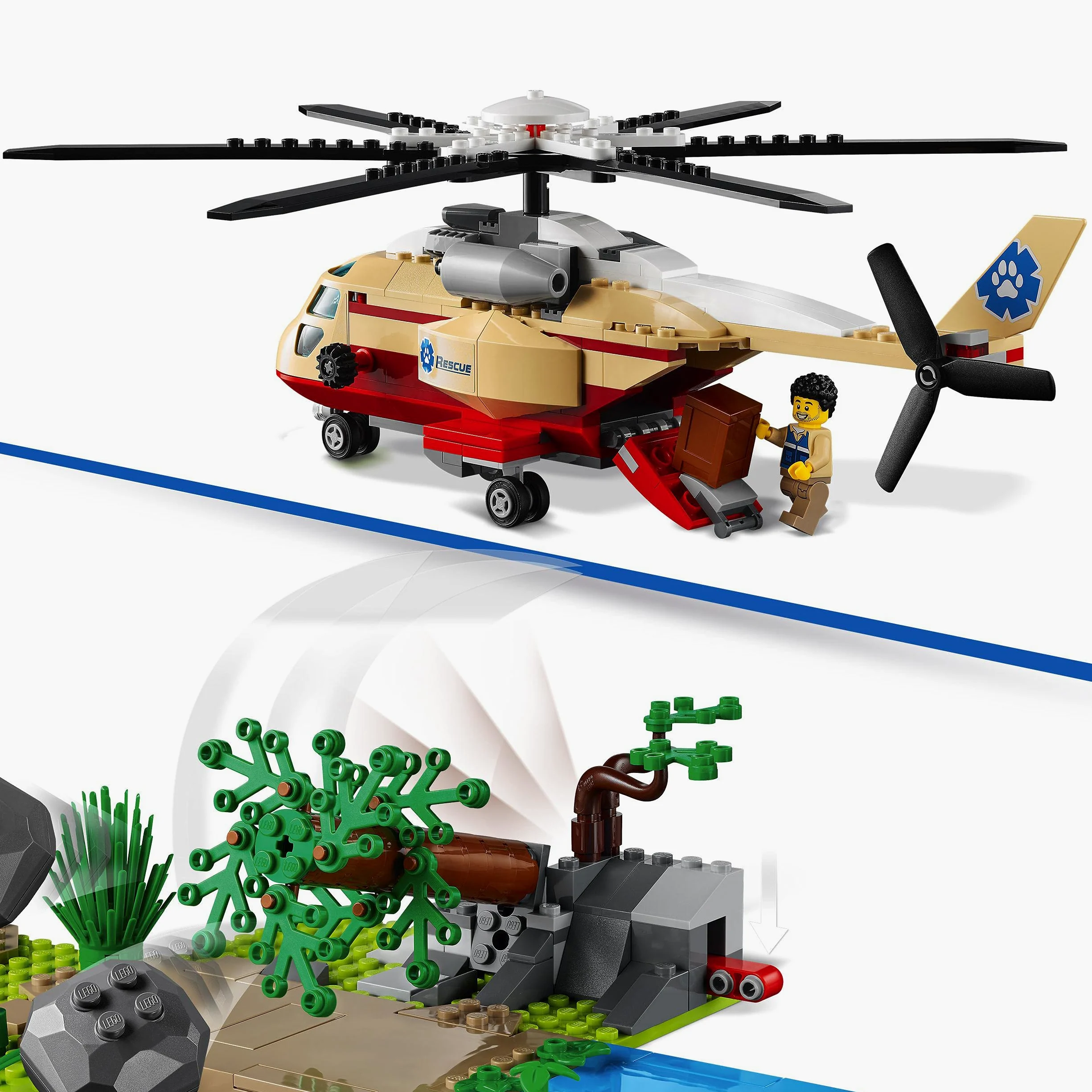 LEGO 60302 City Wildlife Rescate de la Fauna Salvaje, Operación
