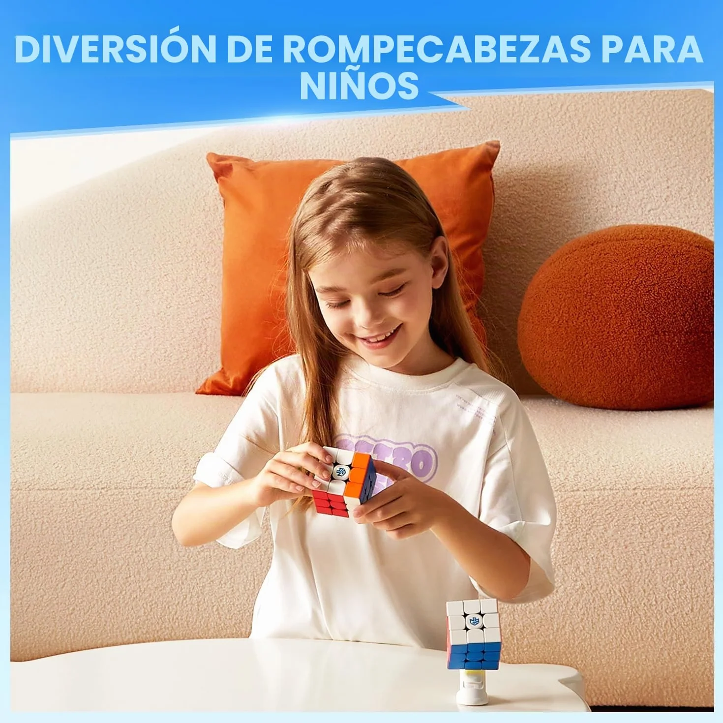 Gan 356M 3x3 Magnético Speed Cube, 356 M Mejor Cubo Mágico con 48 Imanes - Rotación rápida y Suave, Resistente y Duradero, Profesional Original Iman-tado Cubo de Velocidad (Sin Pegatinas)
