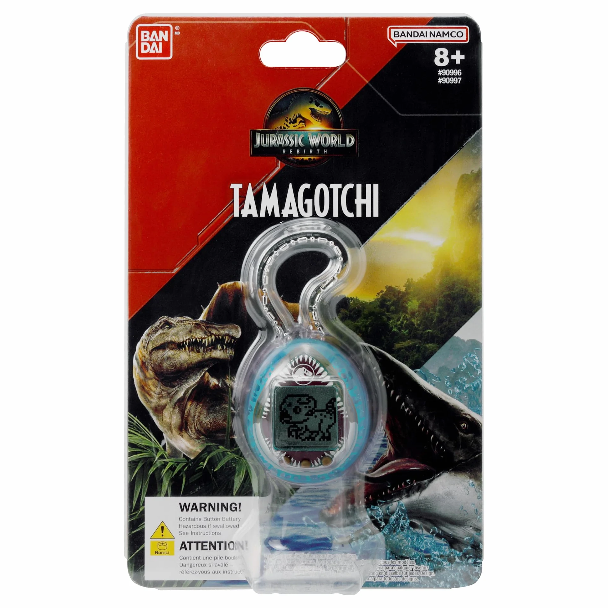 Bandai Tamagotchi Nano Jurassic Blue Dino Mosasaurus Animal interactivo pequeño formato dinosaurio virtual juguete infantil 8 años
