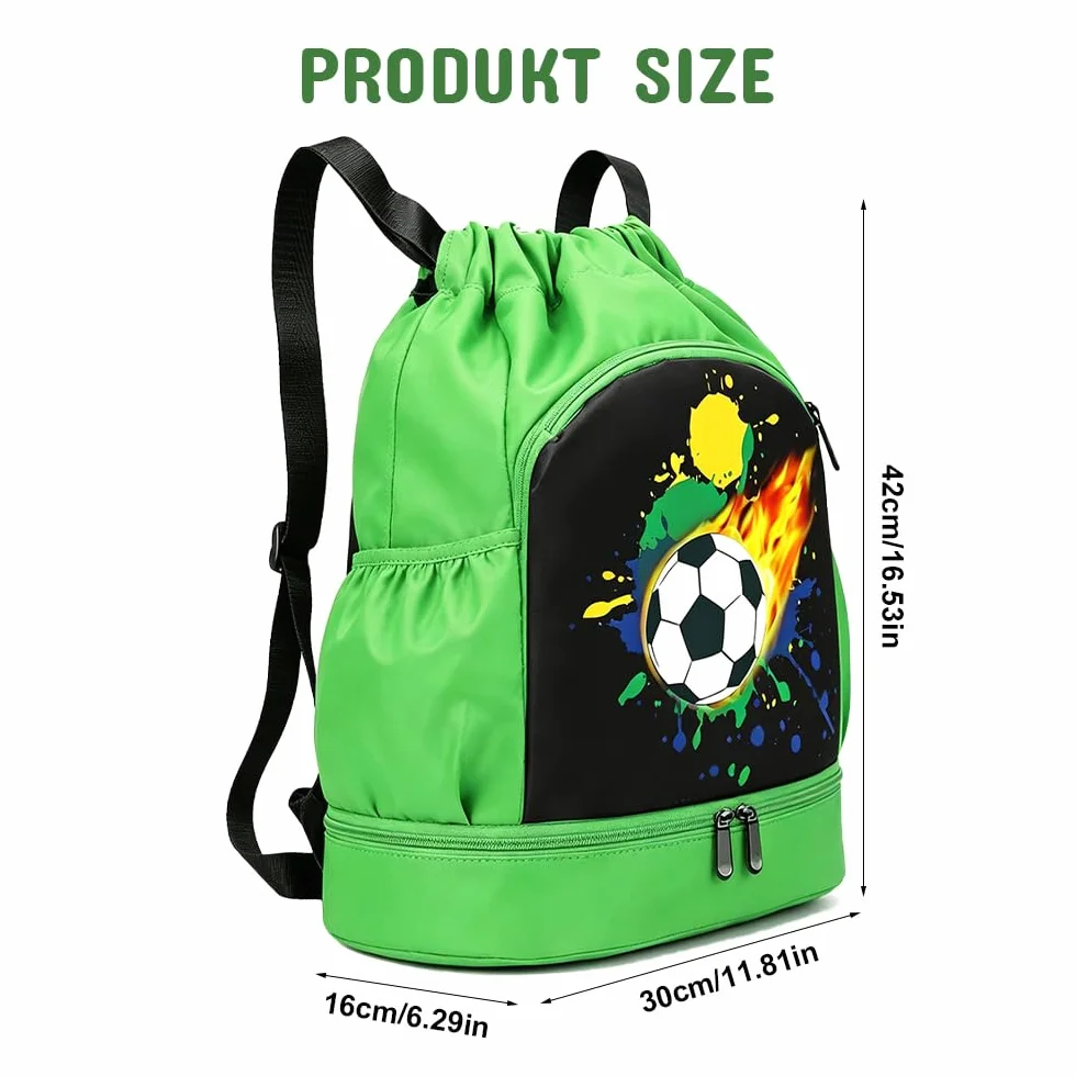 Mochila de Fitness Impermeable para Niños con Compartimento para Zapatos, Bolsa de Playa y Natación