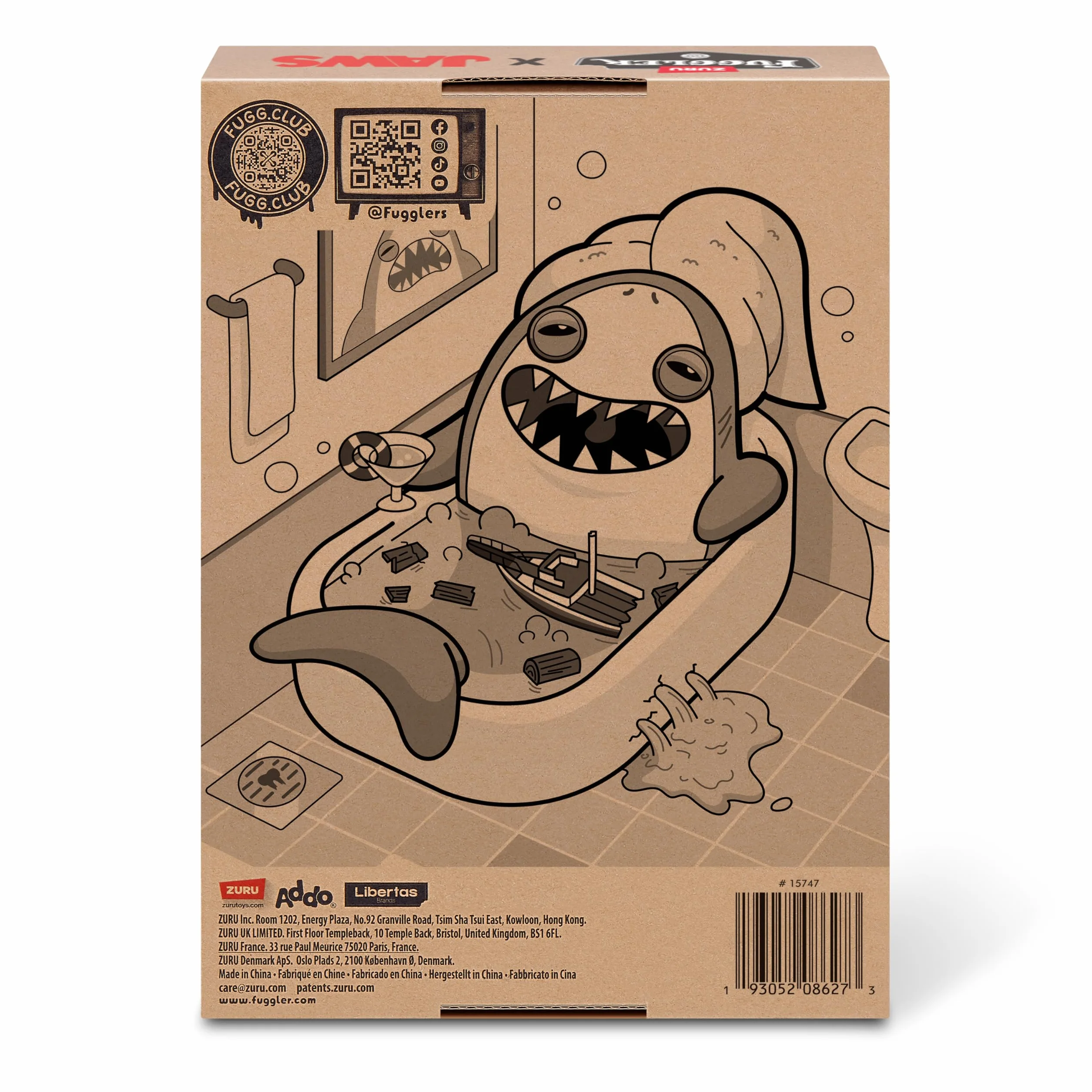 Fuggler Jaws Peluche con Licencia de 9 pulgadas/22 cm por ZURU – Monstruo Divertido Feo de Peluche, Juguete Coleccionable Espeluznante para Niños, Preadolescentes, Adolescentes y Adultos