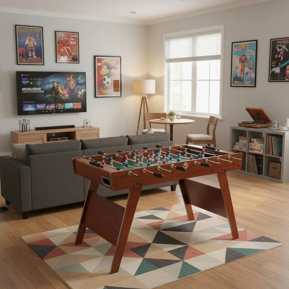 Leomark Mesa de Juegos de Madera para Niños y Adultos Diversión en Casa o en Fiestas Juego Educativo Familiar Estable Resistente Fácil de Montar Ideal para Compartir Tiempo en Familia