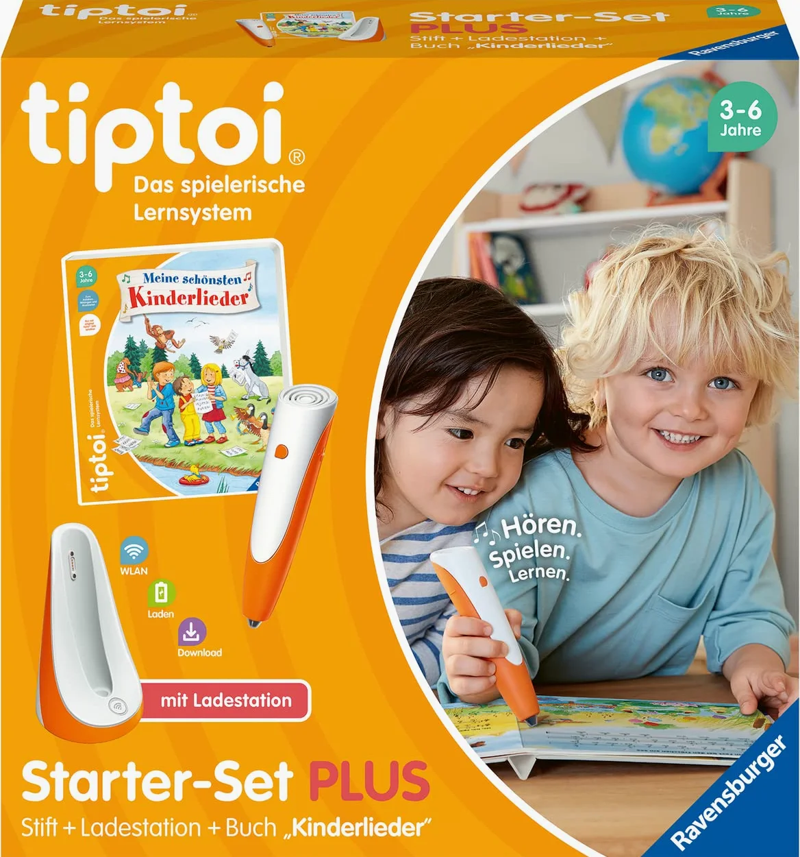 Set de Inicio Ravensburger Tiptoi Plus 00159: bolígrafo y Libro Mis Canciones Infantiles más Bonitas, además de estación de Carga