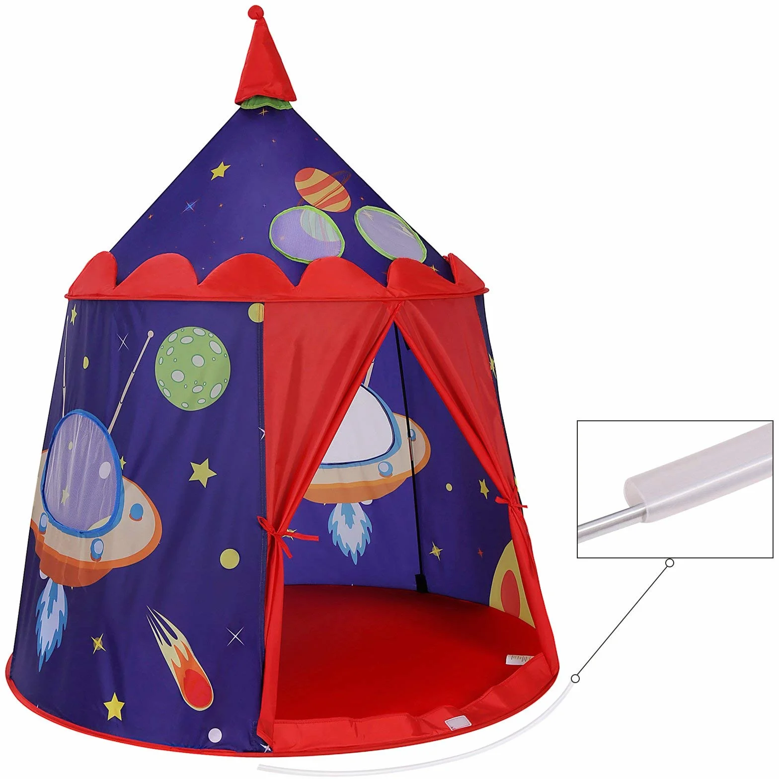 SONGMICS Tienda de Campaña Infantil, Carpa Infantil Plegable, Casa de Juegos para Interiores y Exteriores, Pop-up Portátil, Tienda con Bolsa de Transporte, Regalo para Niños, Azul LPT01BU