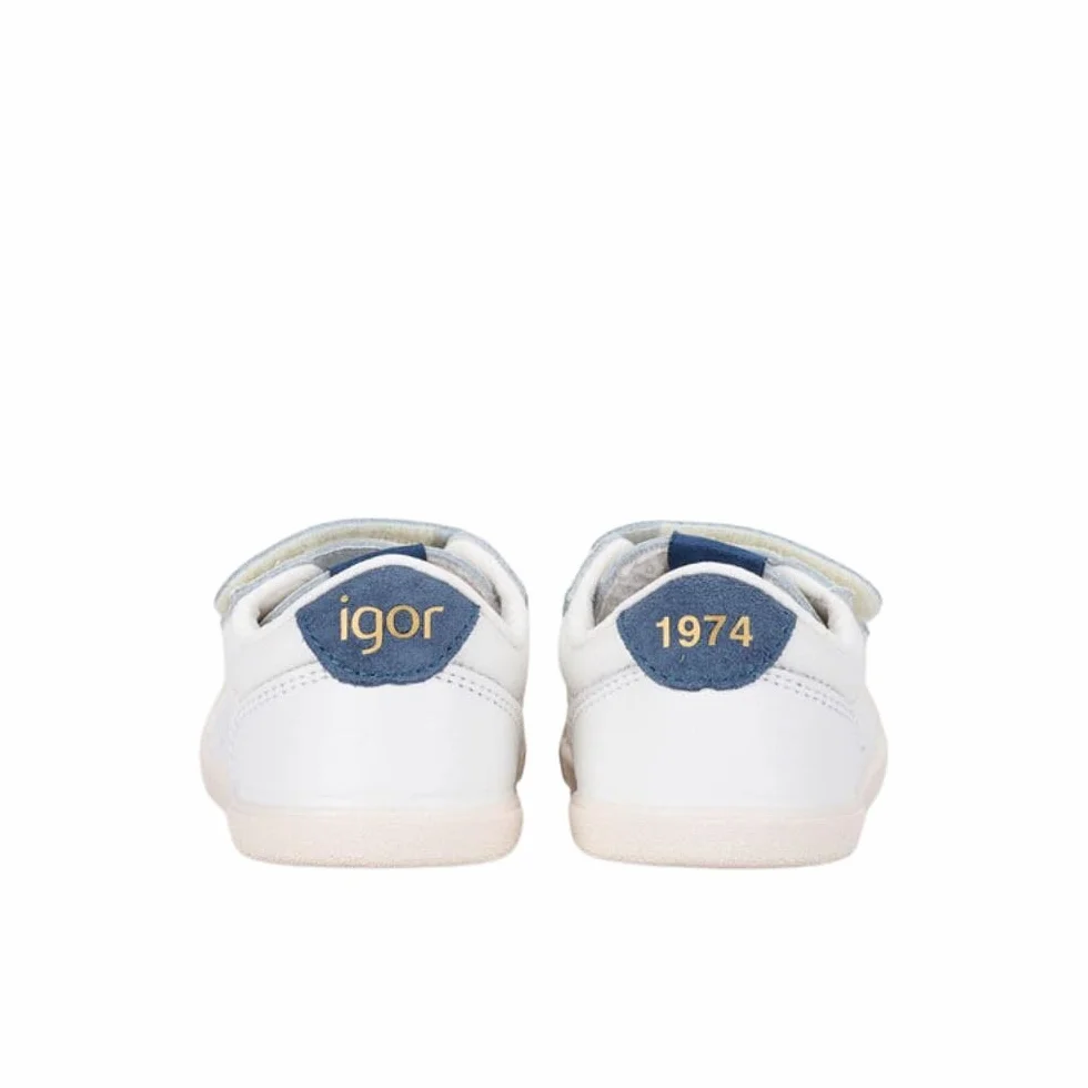 IGOR Deportivo Tennis Cierre VELCROS Blanco-Jeans