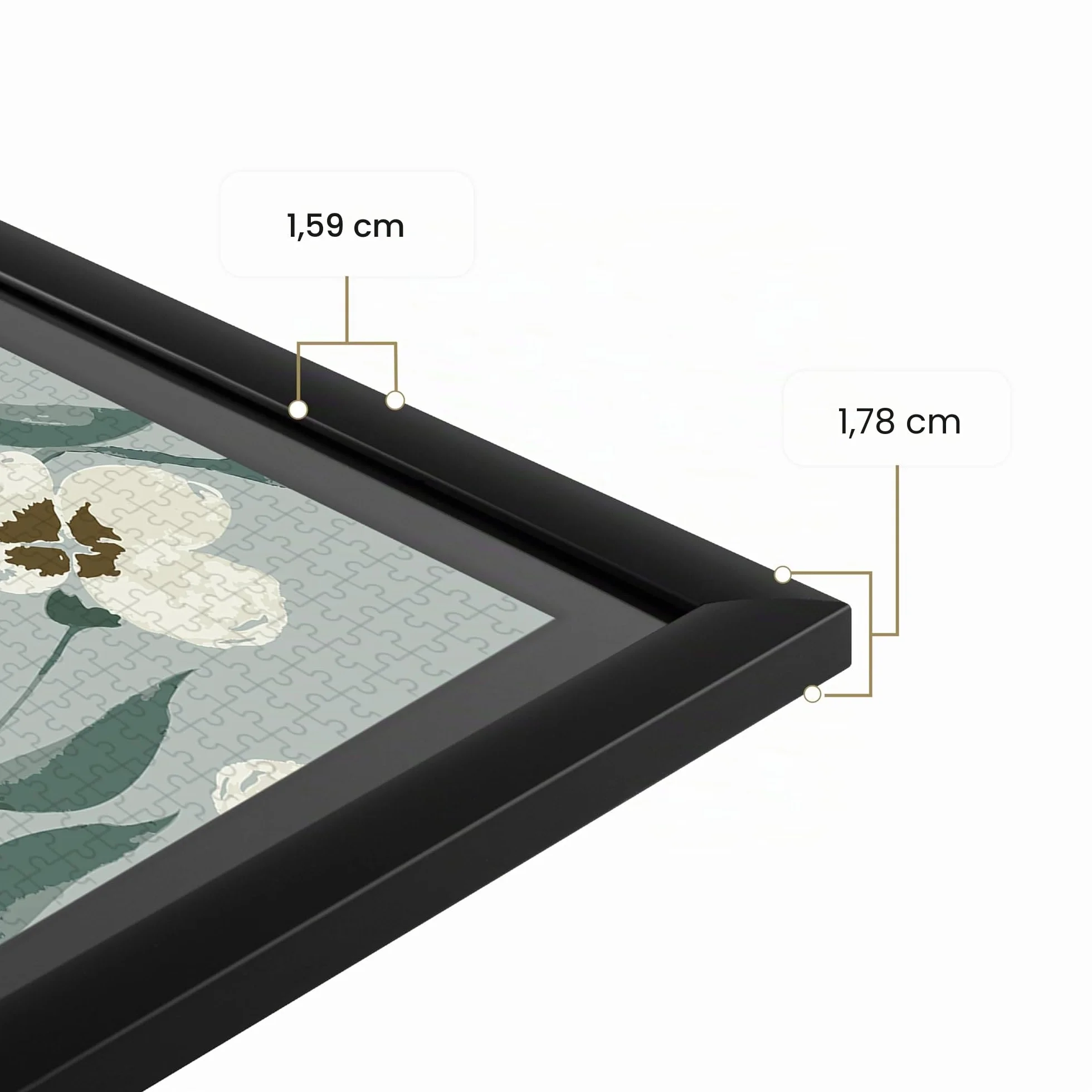 MCS Puzzle Frame 51x68,5 cm Marco Negro Para Rompecabezas Terminados, Montado Vertical y Horizontal Para Colgar en la Pared, Cuadro Grande Para la Exhibición y Preservacion de Rompecabezas (Pack de 1)