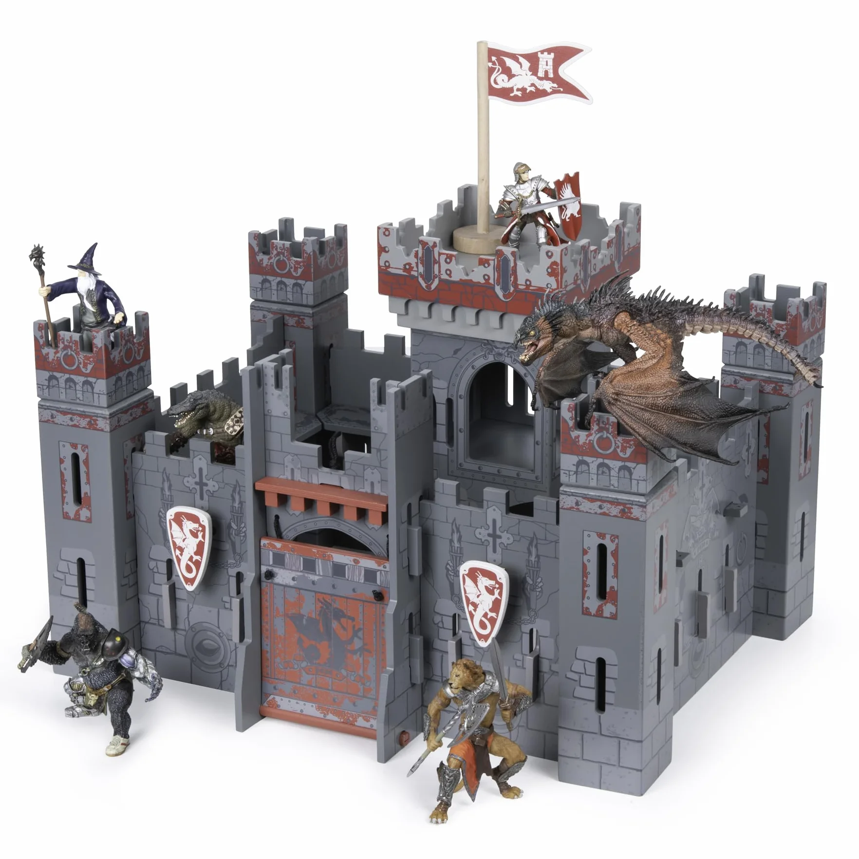 Papo - Castillo fantástico Decorado Juguete para niños - 3+ - Colección Fantástico y Medieval - Juego Creativo Caballeros y Dragones - Idea de Regalo Juguete para niña y niño