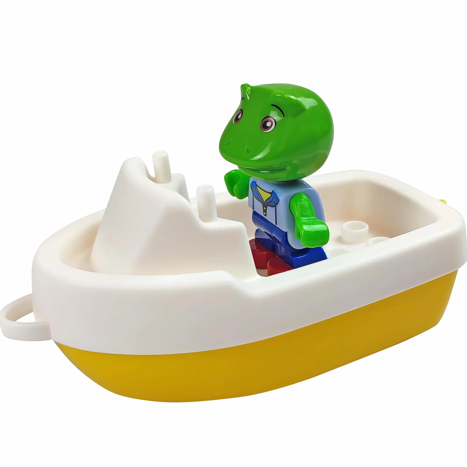 AquaPlay Harbour Waterbahn - Juego de Agua para Exteriores con Tren, Barcos y 2 Figuras de Juego, Juguete acuático para niños a Partir de 3 años, 128 x 93 x 40 cm