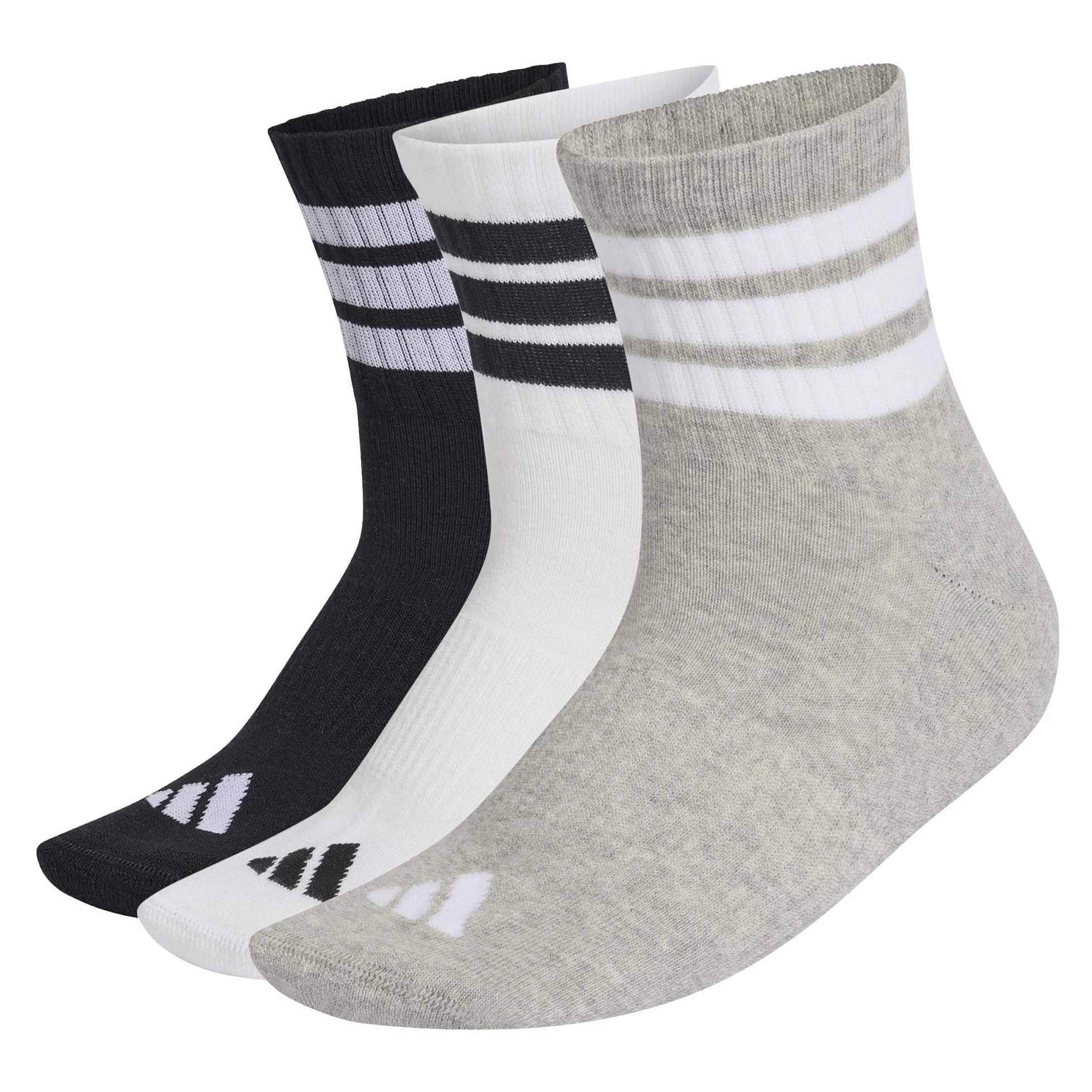 Adidas Calcetines Deportivos Media Caña Acolchado 3 Stripes 3 Pares