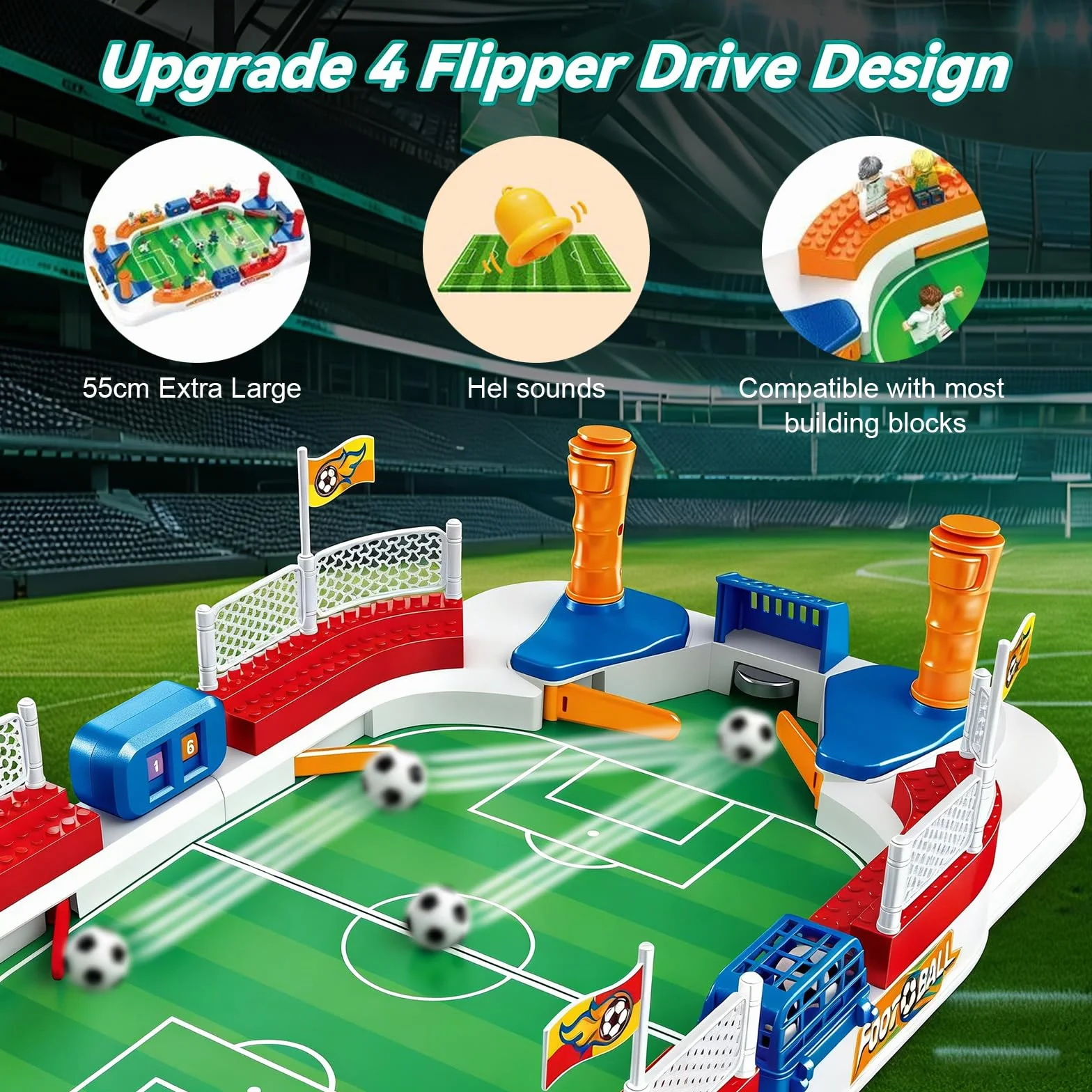 Futbolines para Niños, Futbolin Niños, Juego de Mesa Futbol, Regalos Futbol Niño, Mini Futbolin Interactivo para Dos Jugadores, para Cumpleaños, Juegos Familiares Entre Niño, Adultos