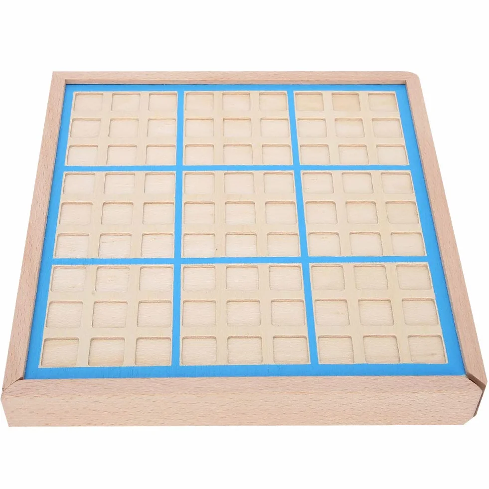 Garosa Juego de Mesa Sudoku de Madera con Cajón y 81 Bloques Digitales para Niños Adultos Rompecabezas Matemáticas Juguetes Educativos