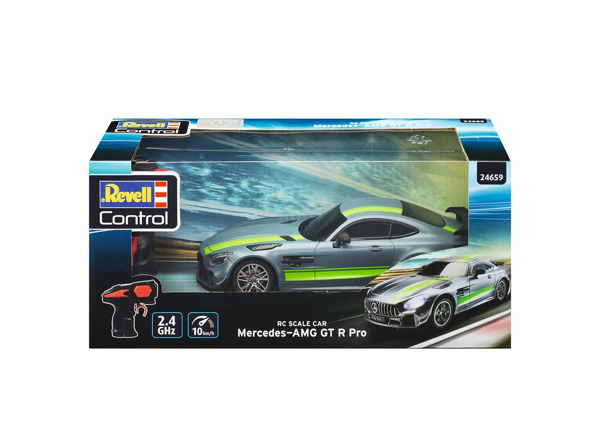 Revell- RC Scale Car Mercedes Benz AMG GTR Coche teledirigido, Color Gris (24659)