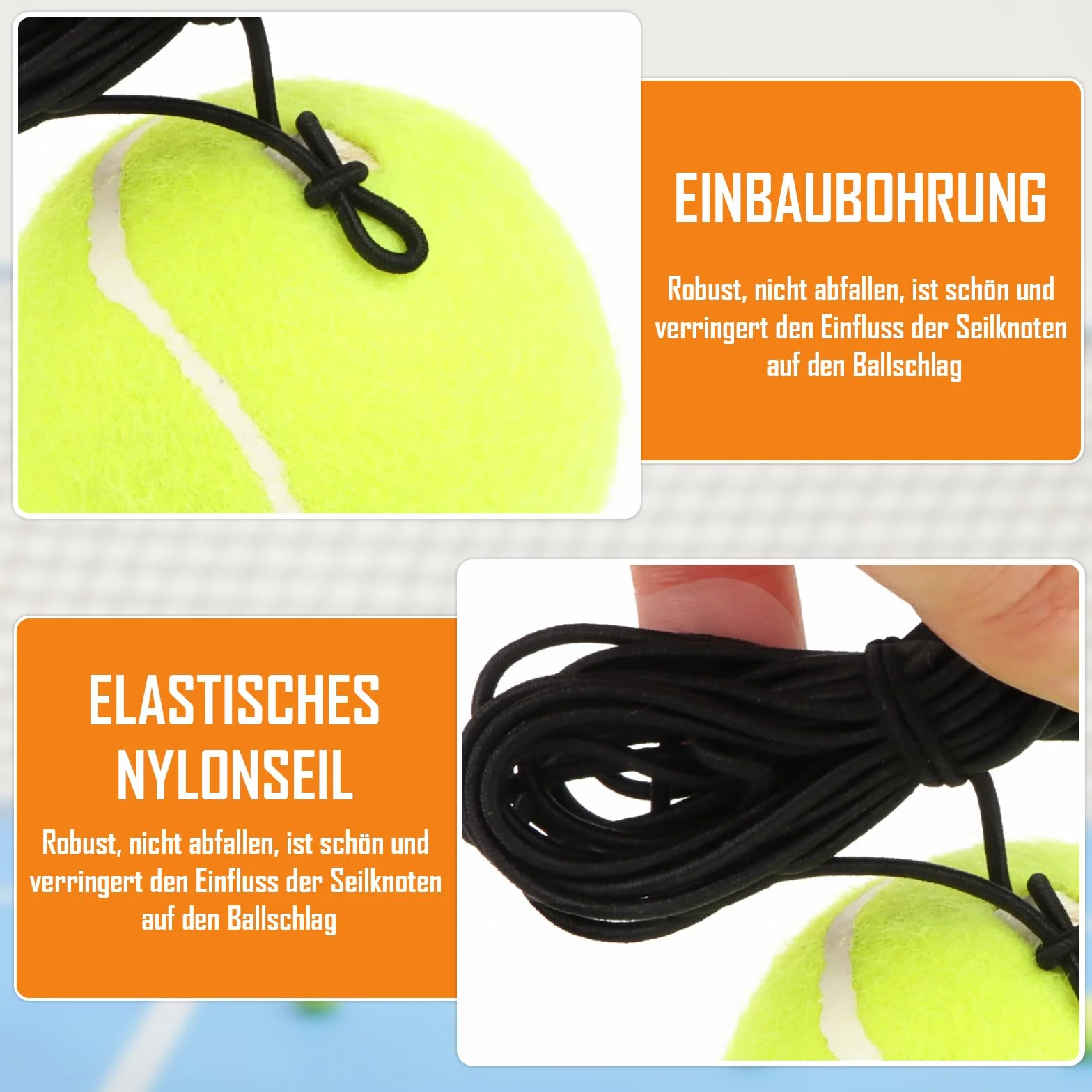 Entrenador de tenis autoguiado con 3 pelotas de rebote y cuerda para principiantes, niños y adultos