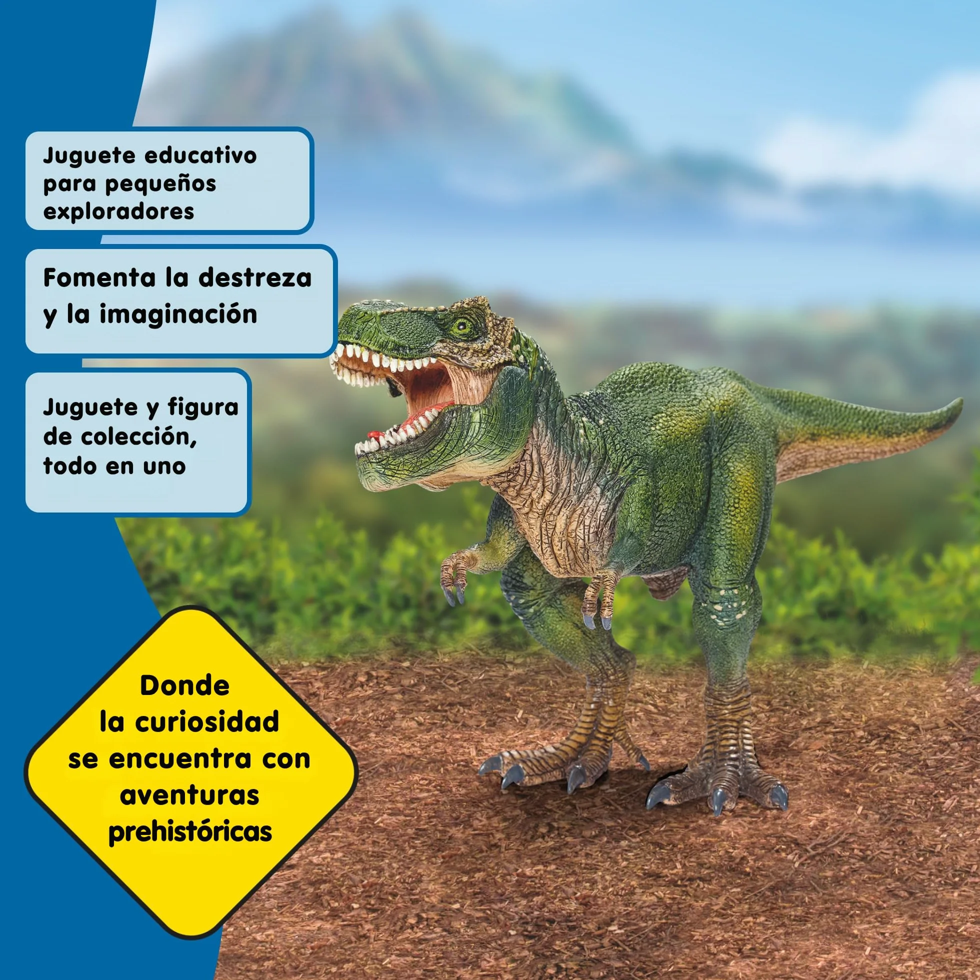 Schleich Dinosaurs | Tyrannosaurus Rex 14525 | Dinosaurio Realista con mandíbula móvil | Gran Regalo para niños y niñas | Juguete de Dinosaurio Partir de 3 años | 28 x 10 x 14 cm