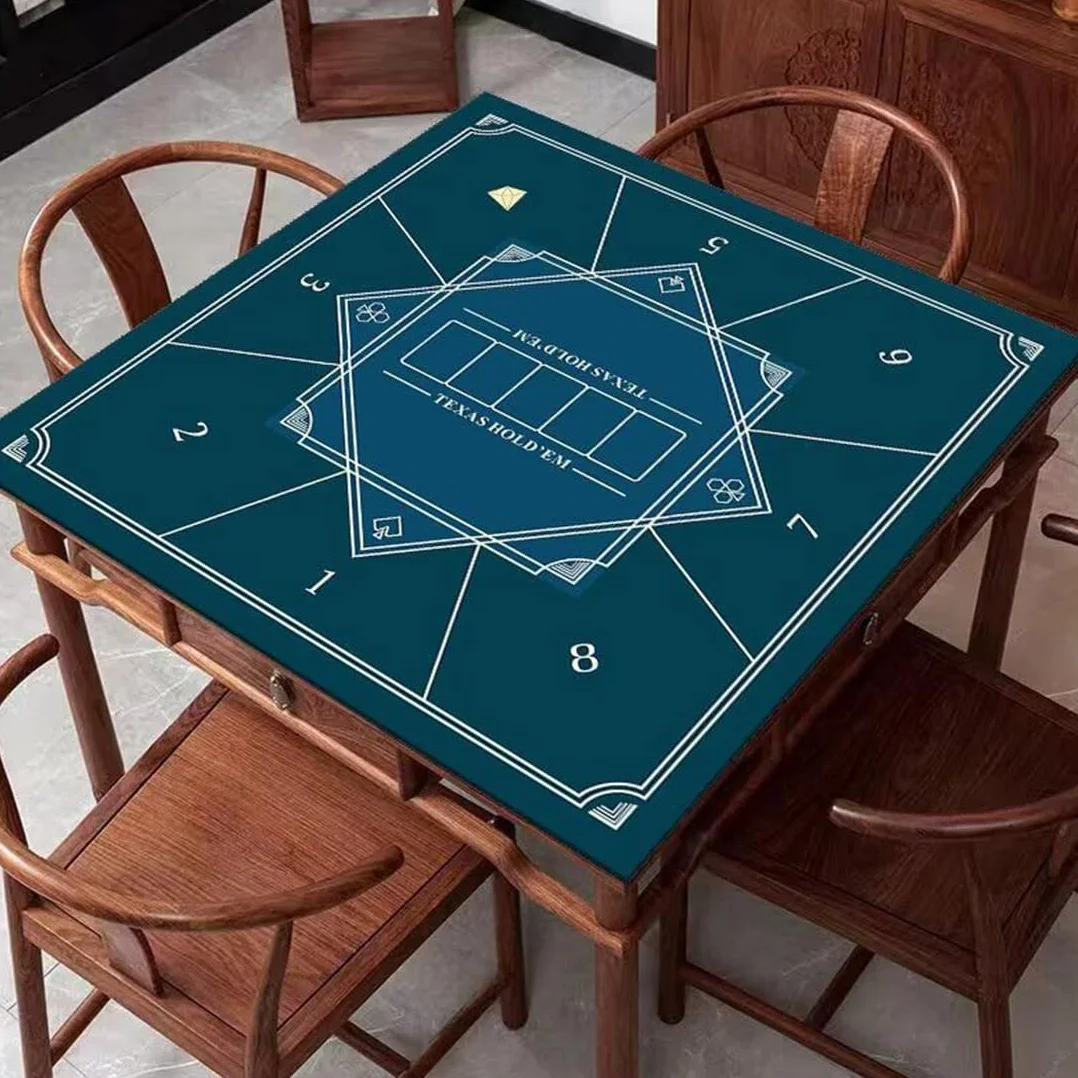 Alfombrilla De Póquer Cuadrada, Tela Verde Texas Holdem Para Mesa De Juego, Alfombrilla De Mesa De Póquer, Alfombra Verde De Juego (80 X 80 Cm)