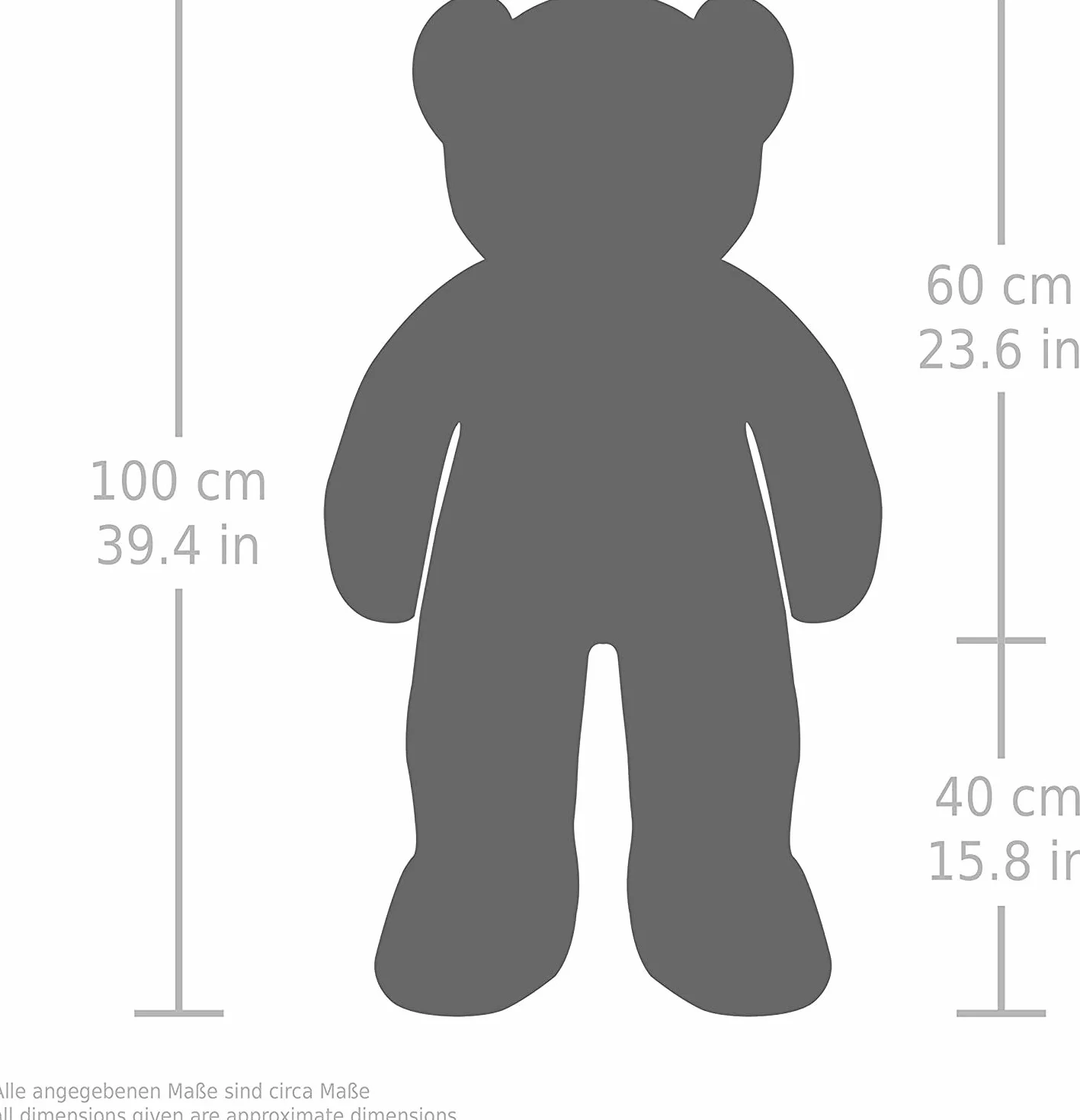 BRUBAKER Peluche Gigante XXL 100 cm Blanco Osito