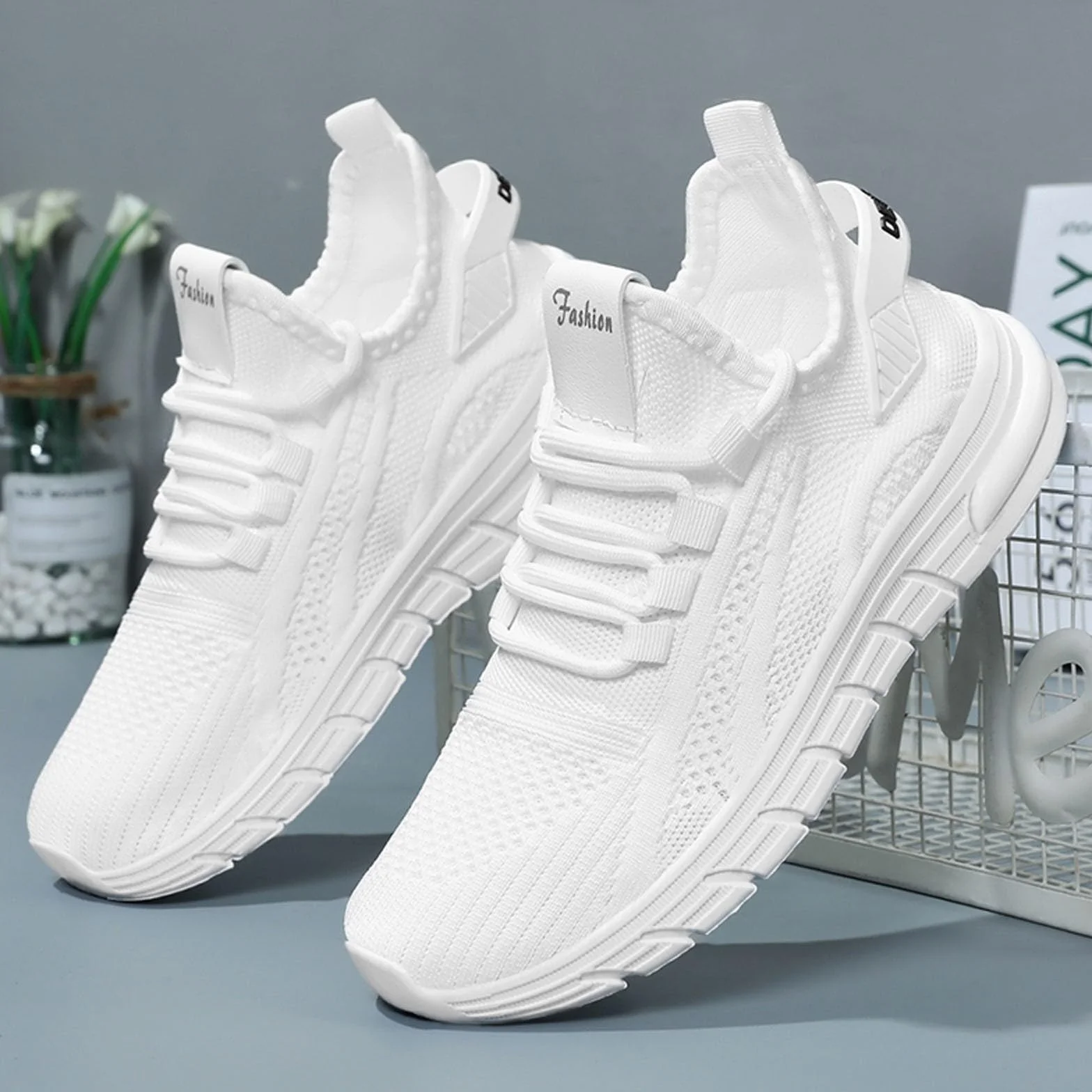 Buty sportowe damskie z amortyzacją, przewiewne, siateczkowe, lekkie