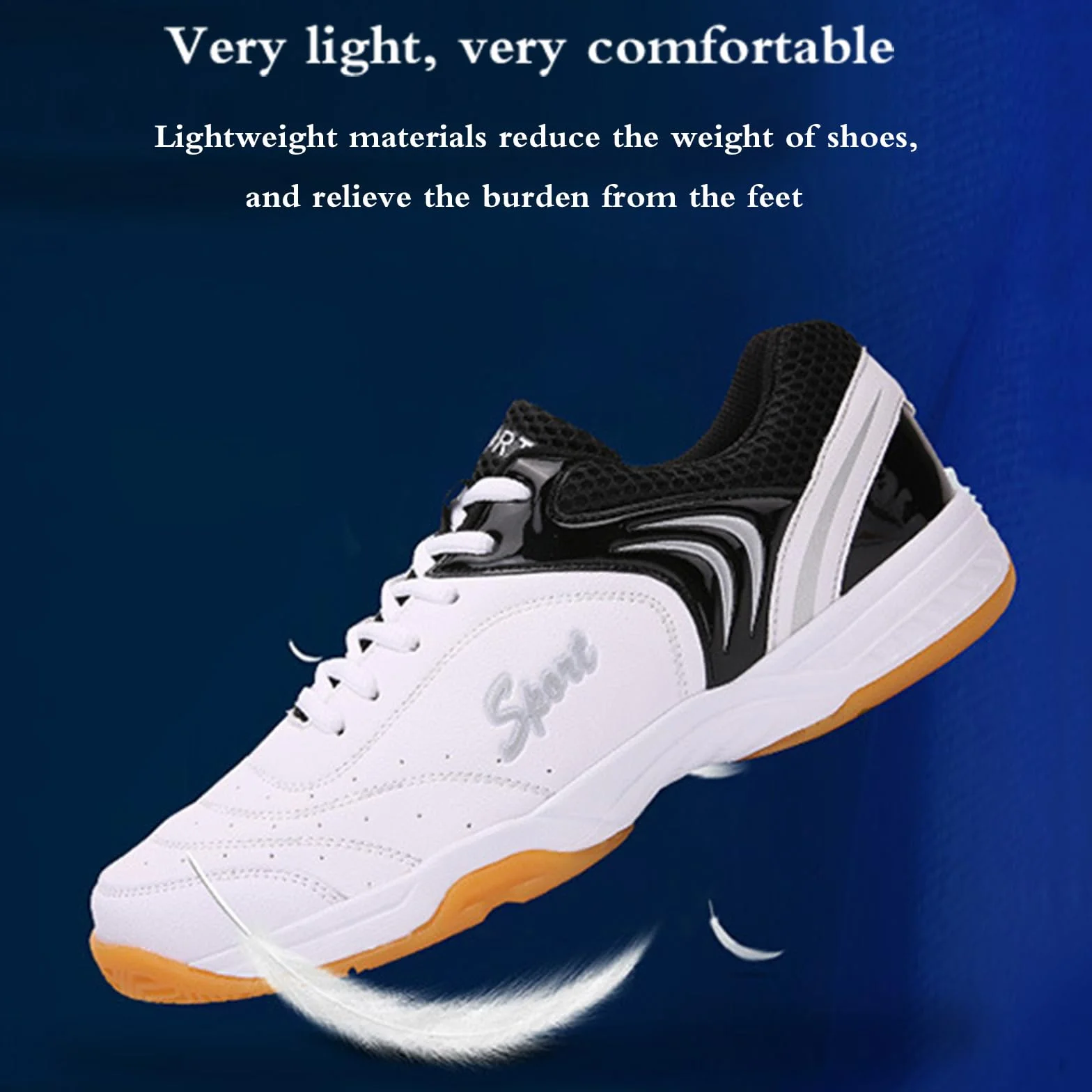 Zapatillas Ligeras de Bádminton y Tenis de Mesa Hombre Antideslizantes Transpirables