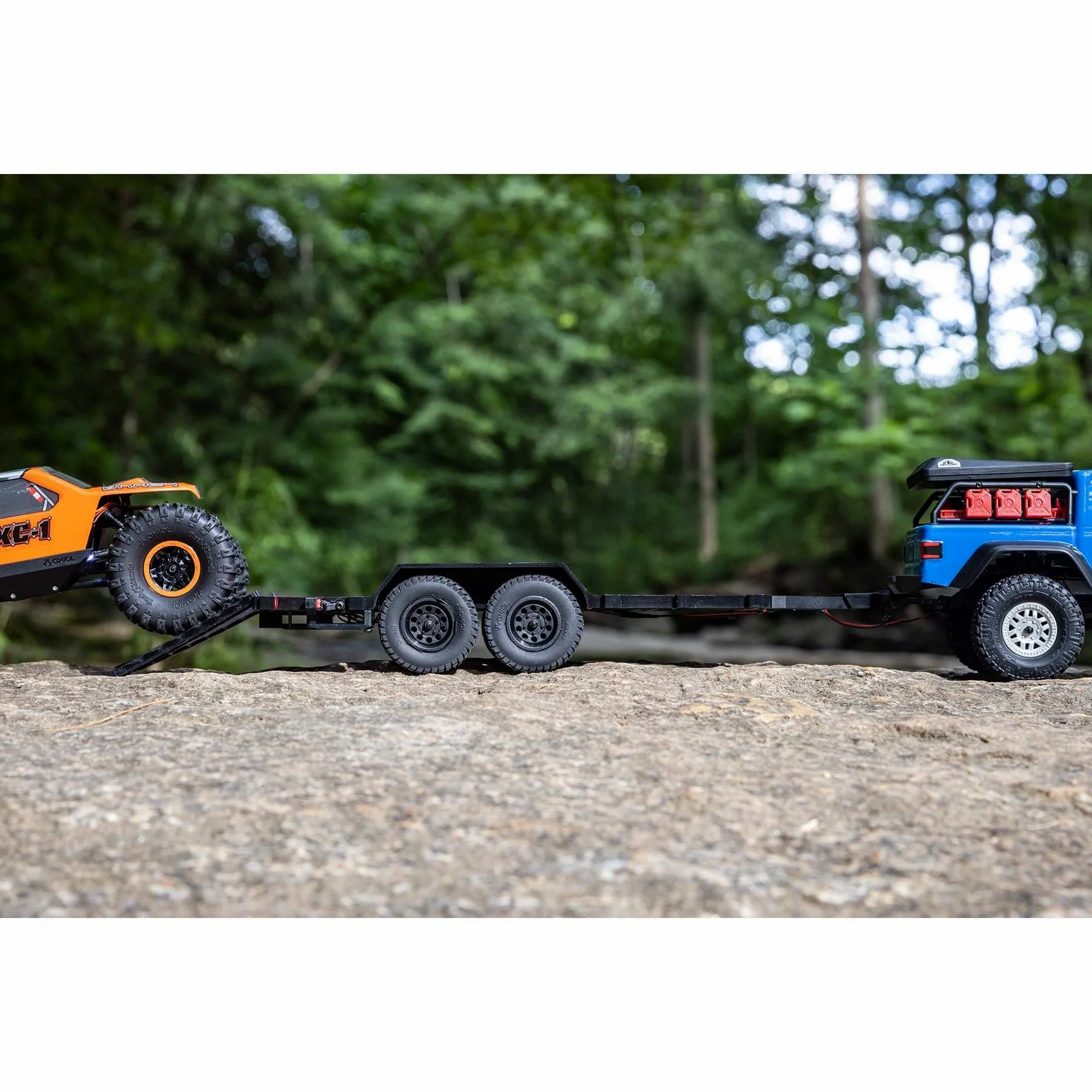 AXIAL SCX24 Remolque de vehículo de Cama Plana con Luces traseras LED: 1/24, AXI0009