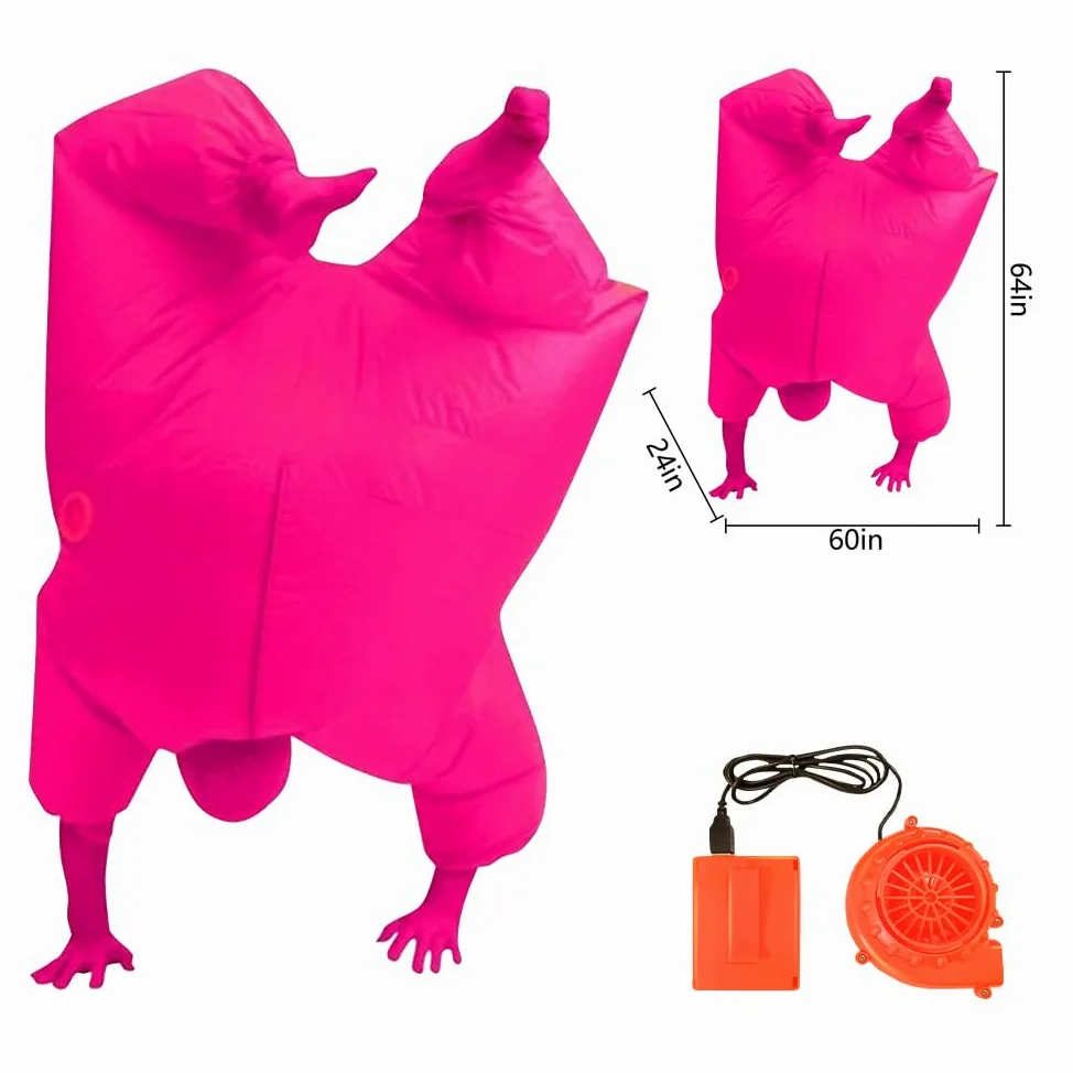 Mono inflable para adulto, disfraz de Halloween - Rosa -